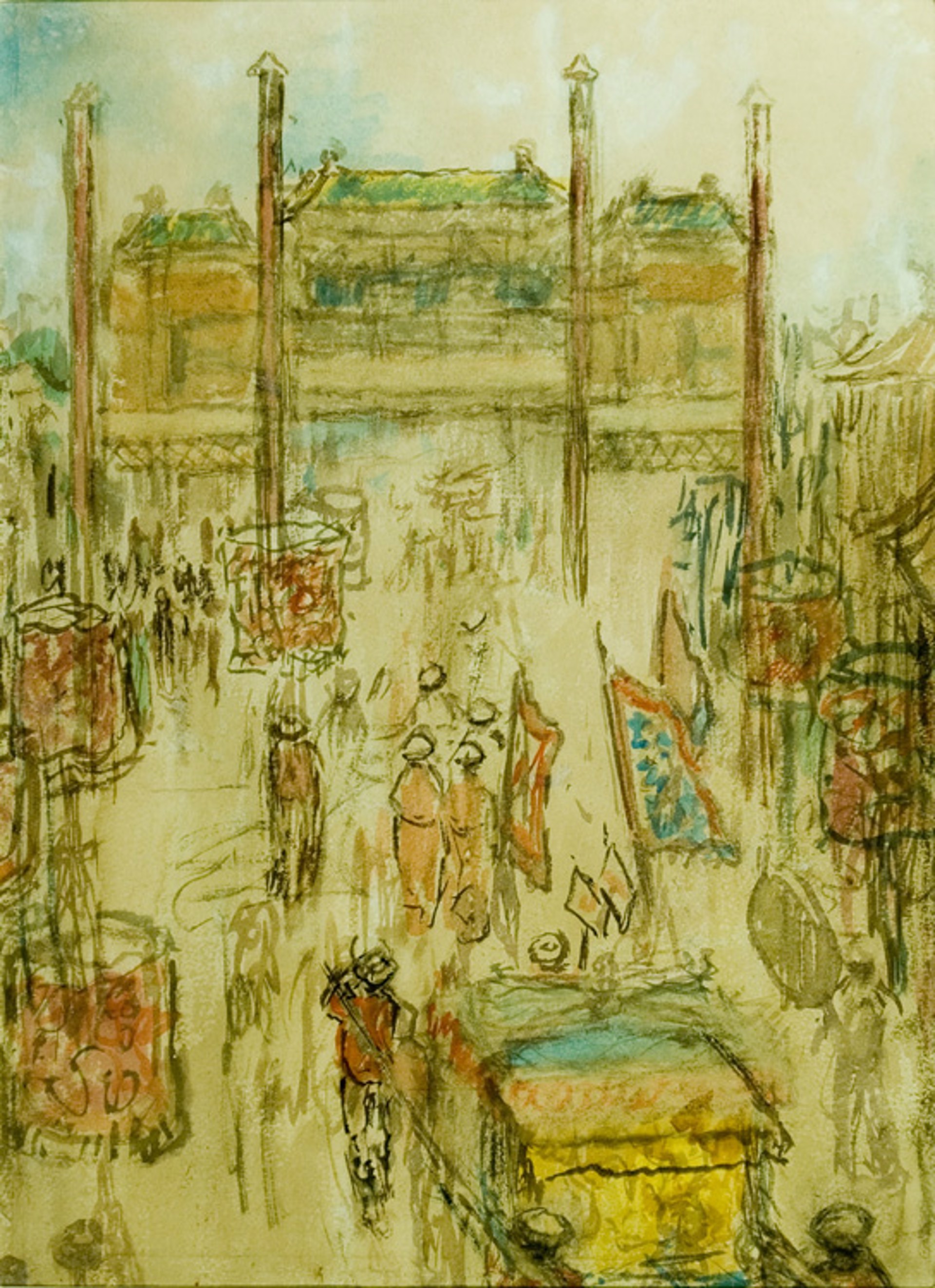 Procession, China by Charles Bartlett