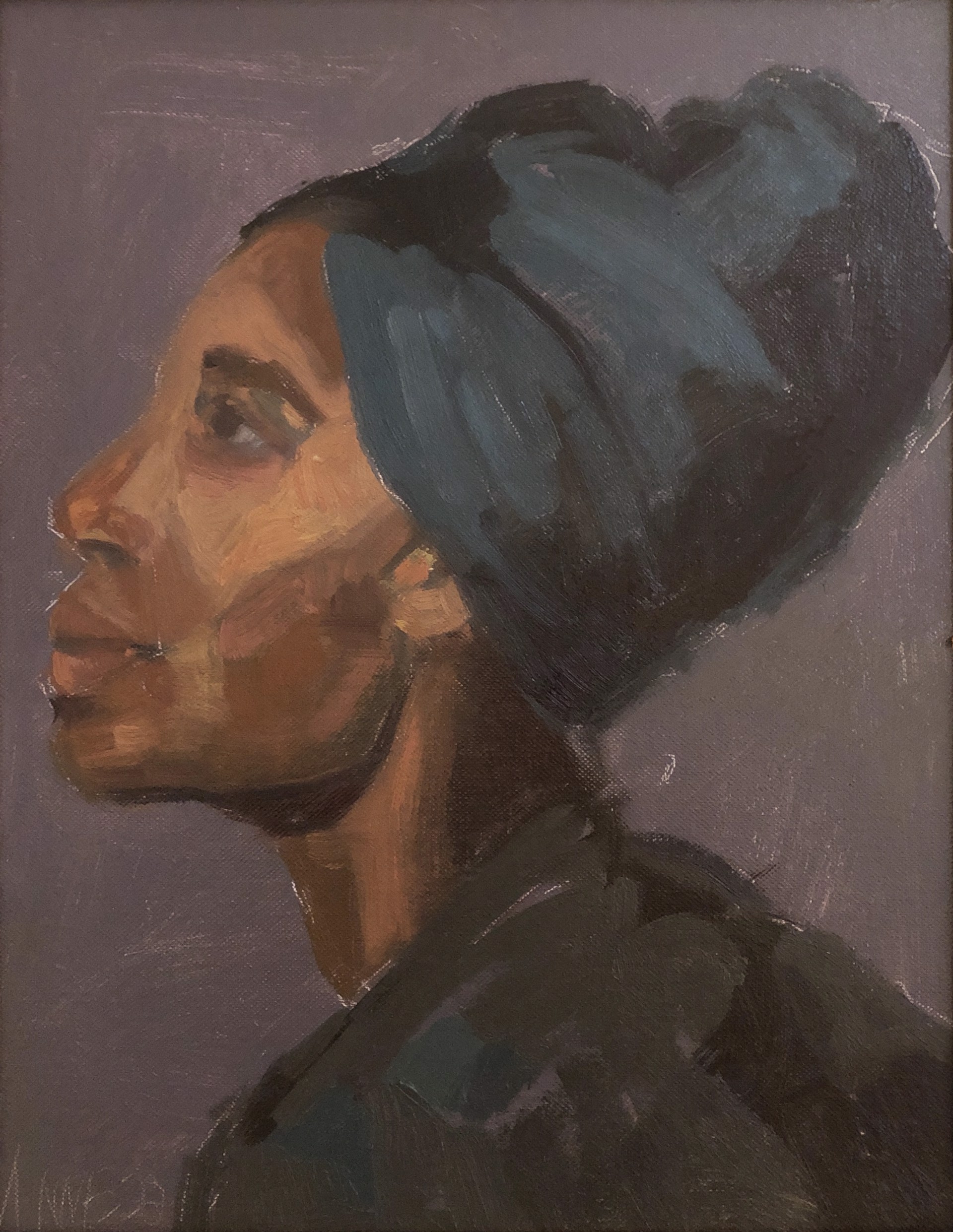 Lady with Turquoise Turban by Anne Darby Parker