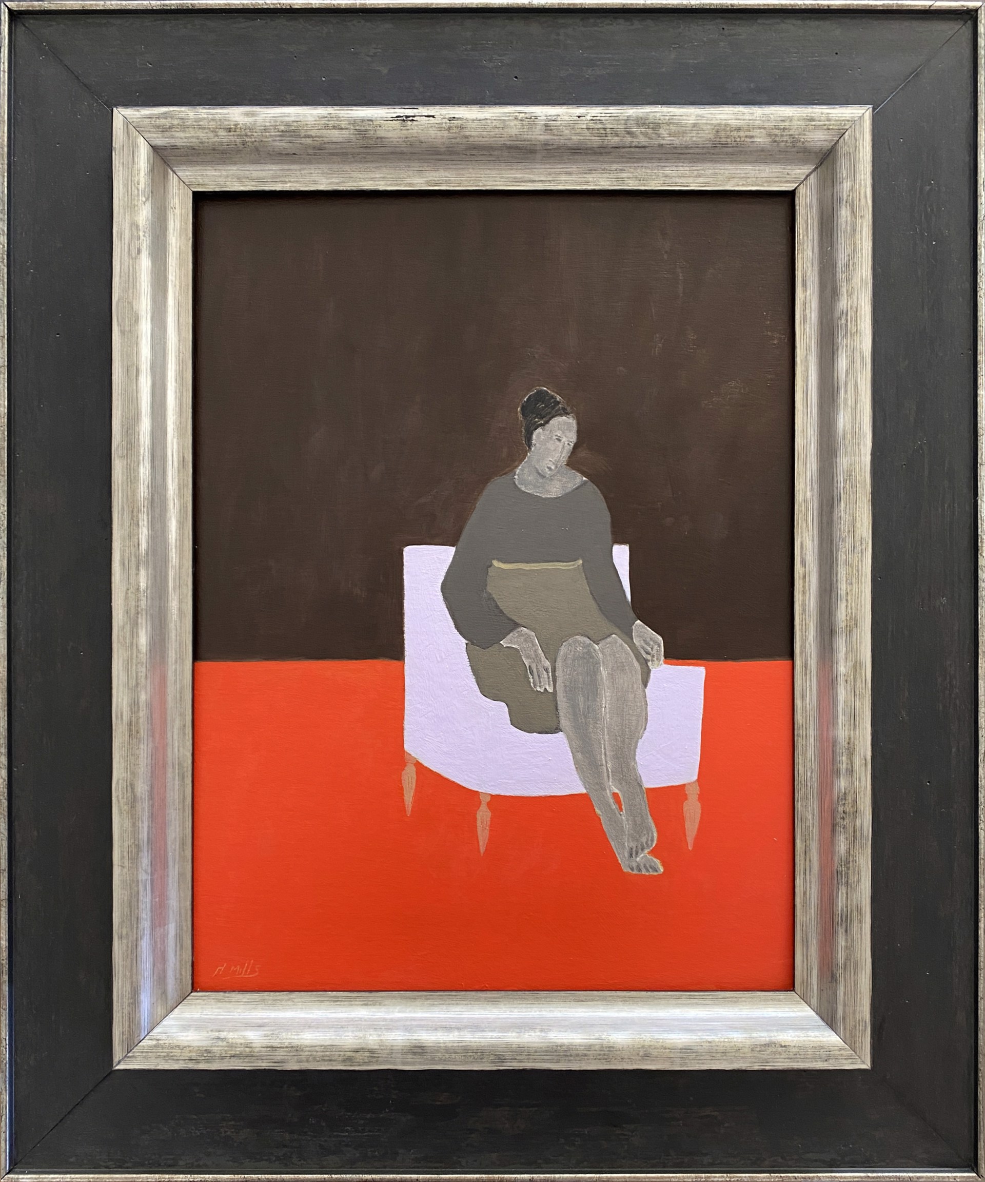 Studio Chair/ Orange And Violet by Gigi Mills