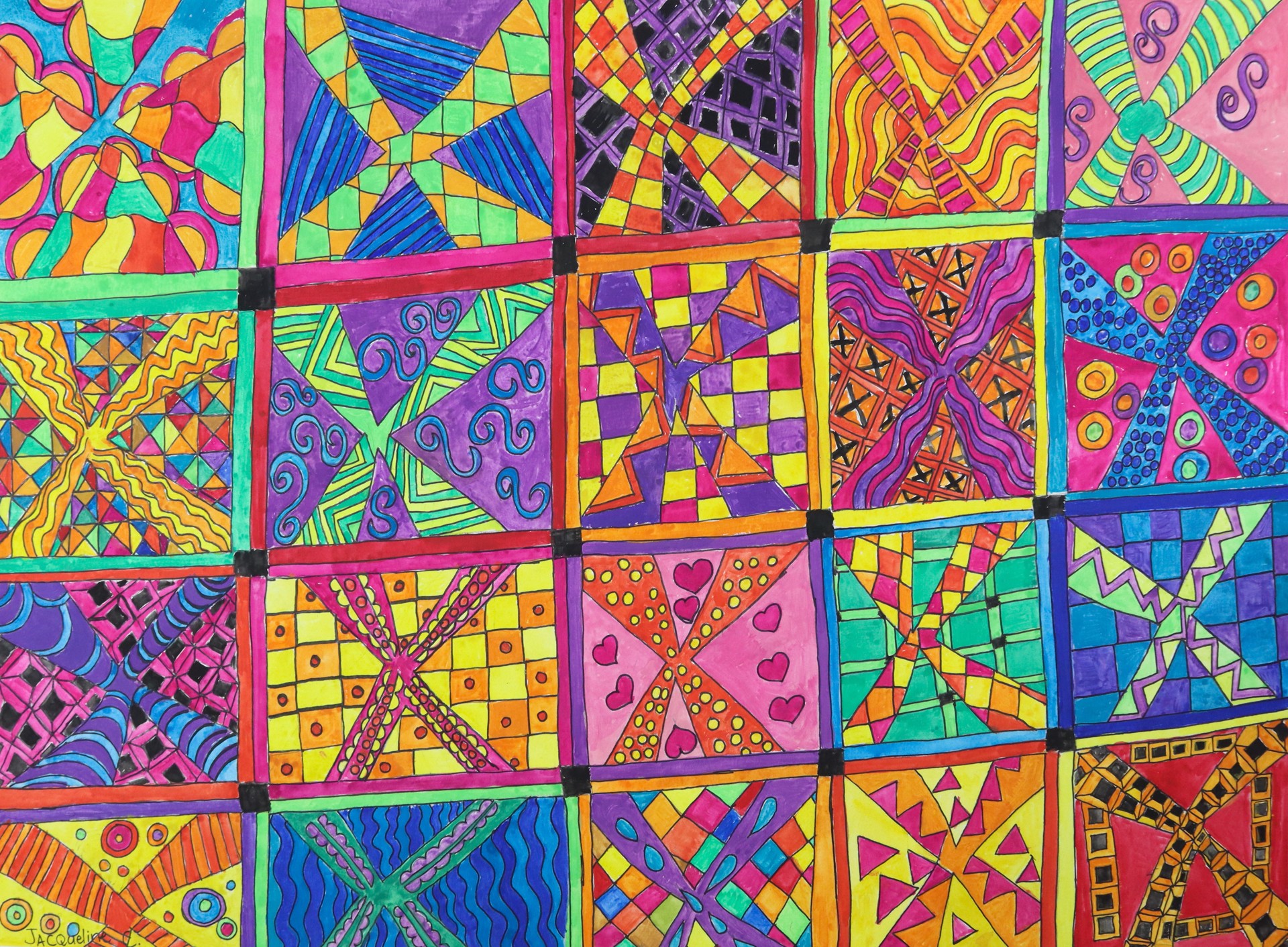 Psychedelic Quilt by Jacqueline Coleman