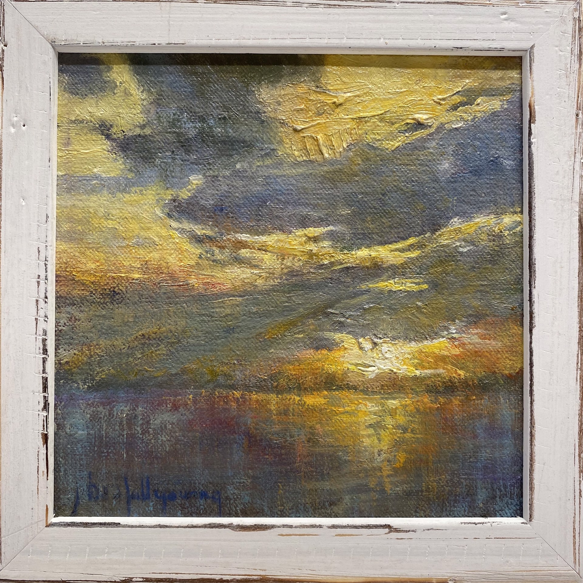 Blue Sky and Orange Sunset (L602) by Joan Horsfall Young