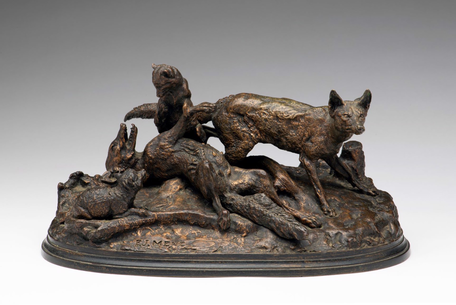 Family of Foxes by Pierre Jules Mêne