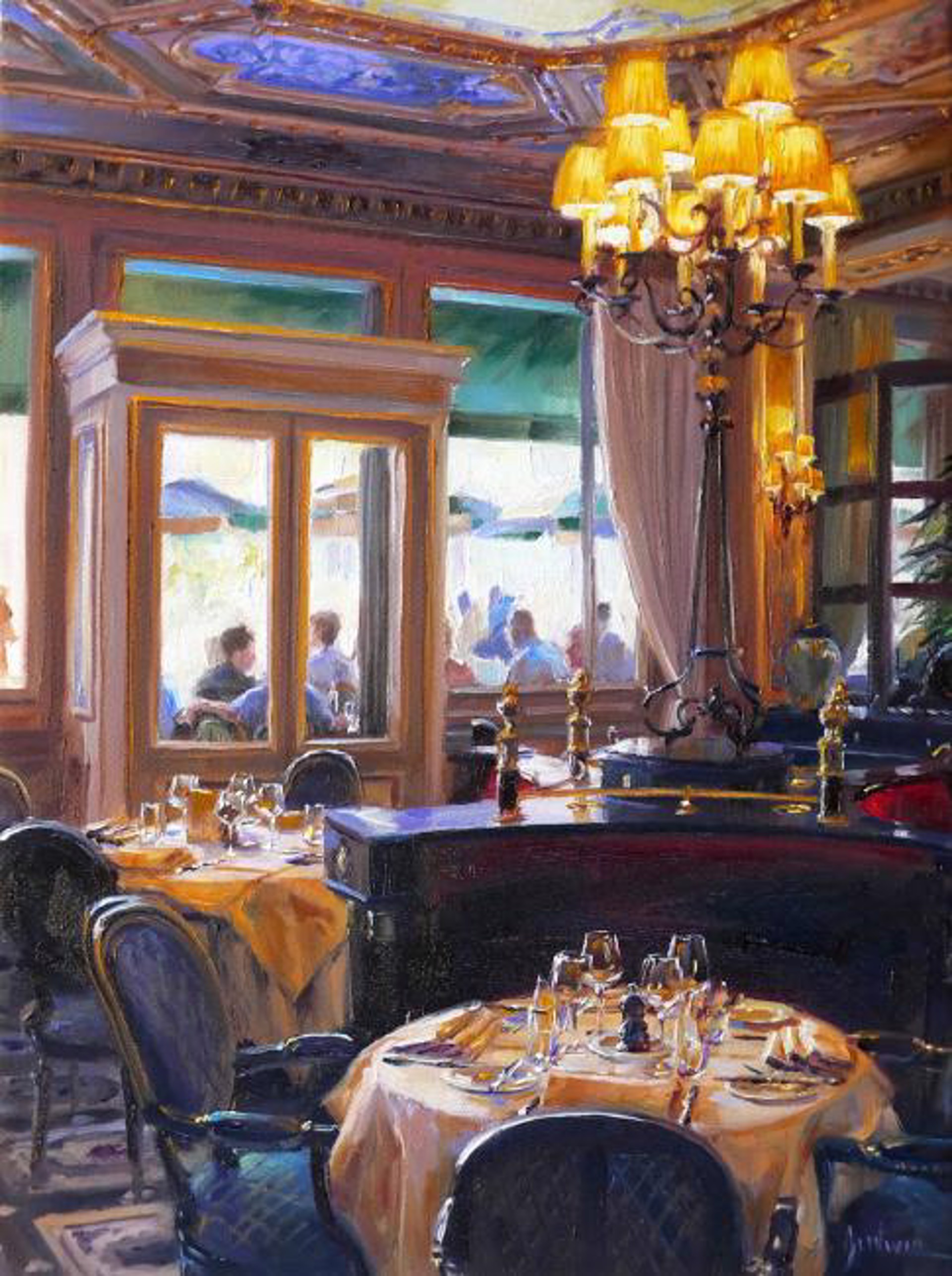 A Quiet Moment Inside Cafe de la Paix by Lindsay Goodwin