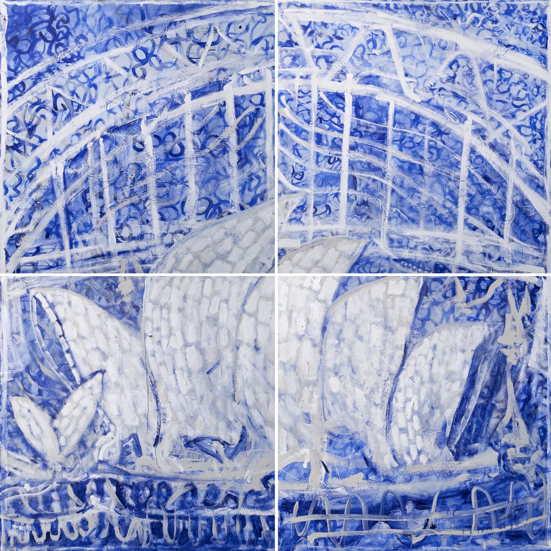 Sydney Quadriptych Blue by John Maitland