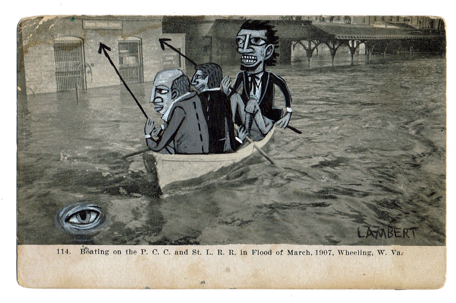 Fishermen and Captain Ahab by David Lambert