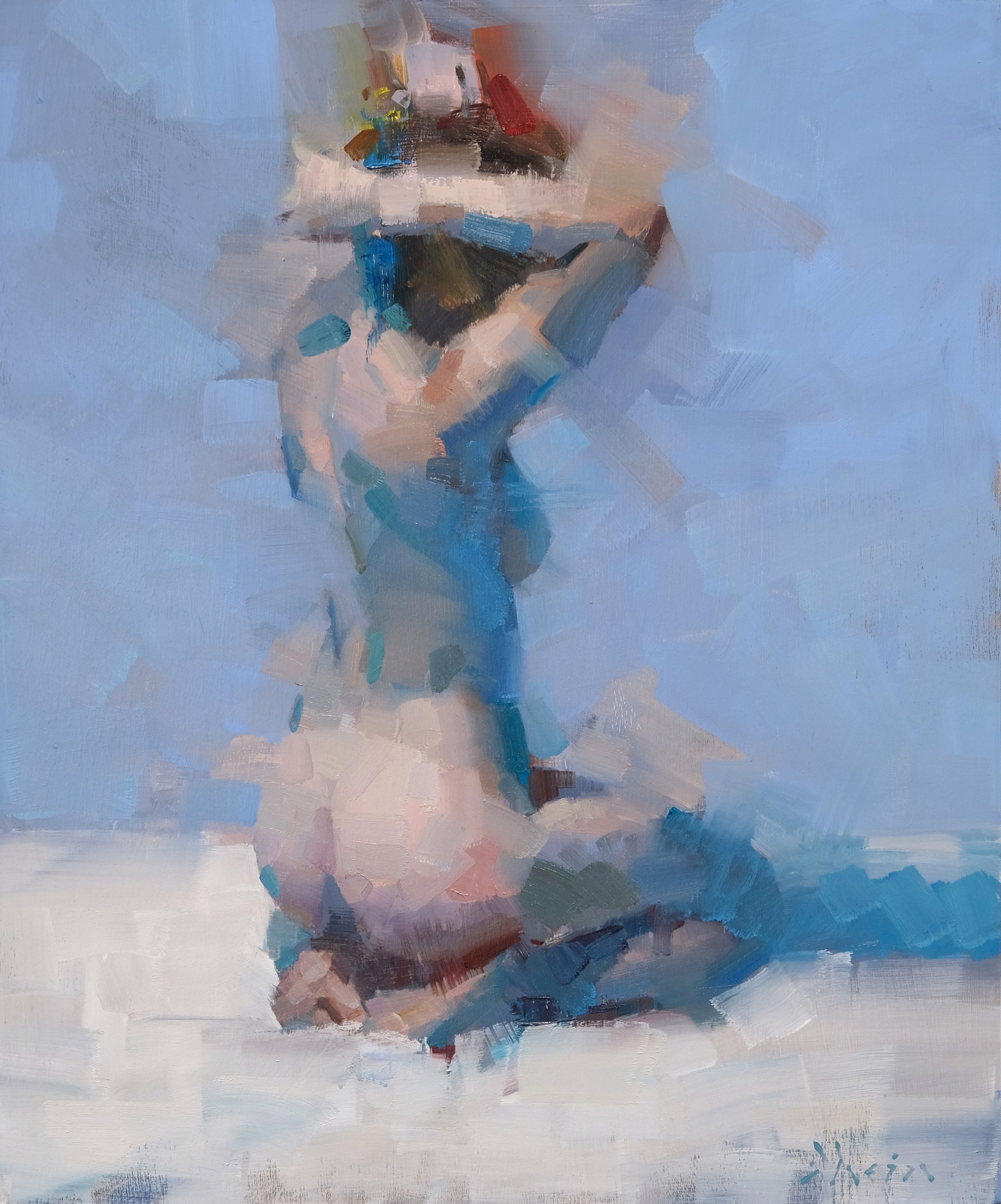 Nude with Turquoise Shadow by Jacob Dhein