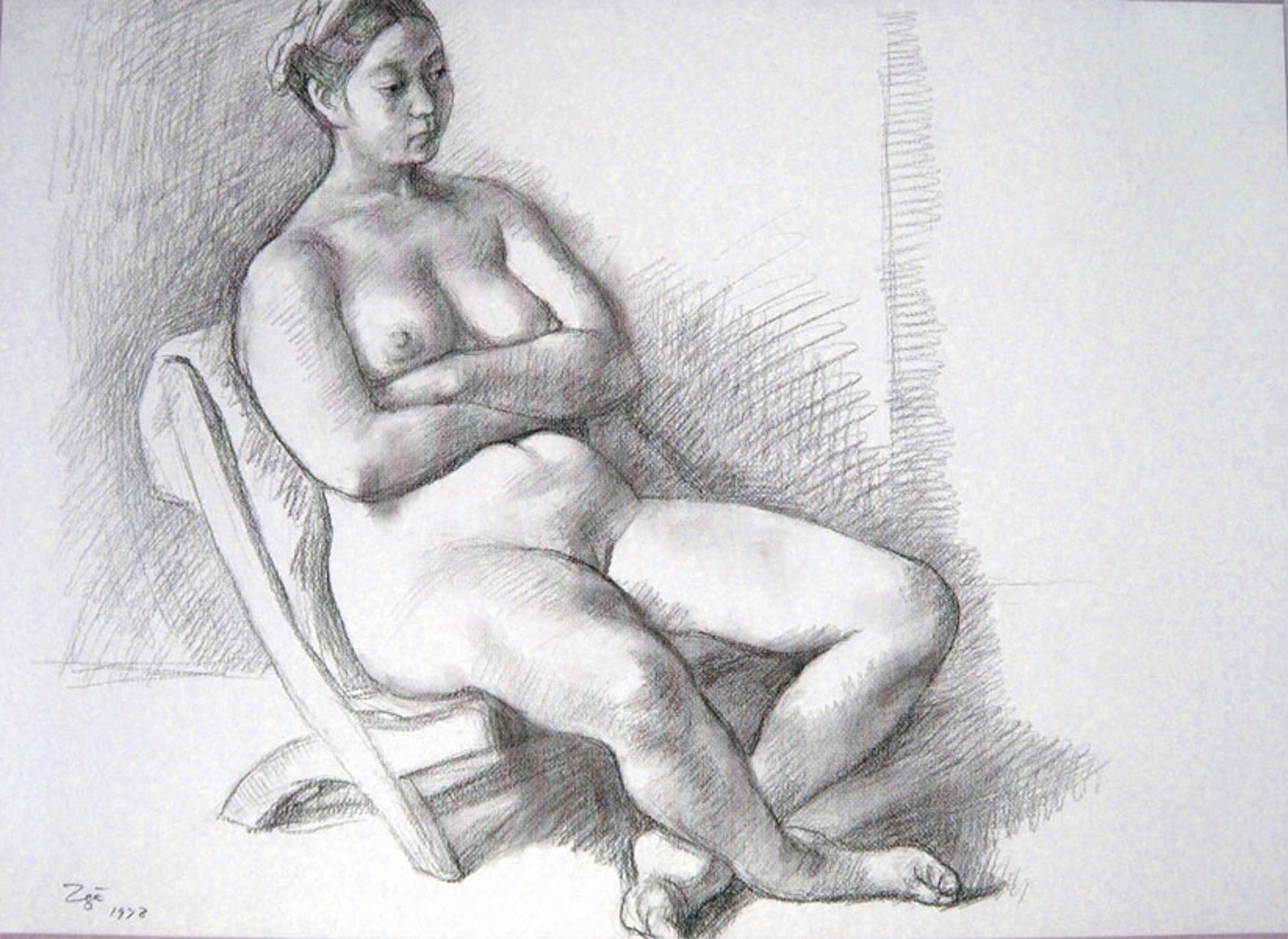 Desnudo Sentado by Francisco Zuniga
