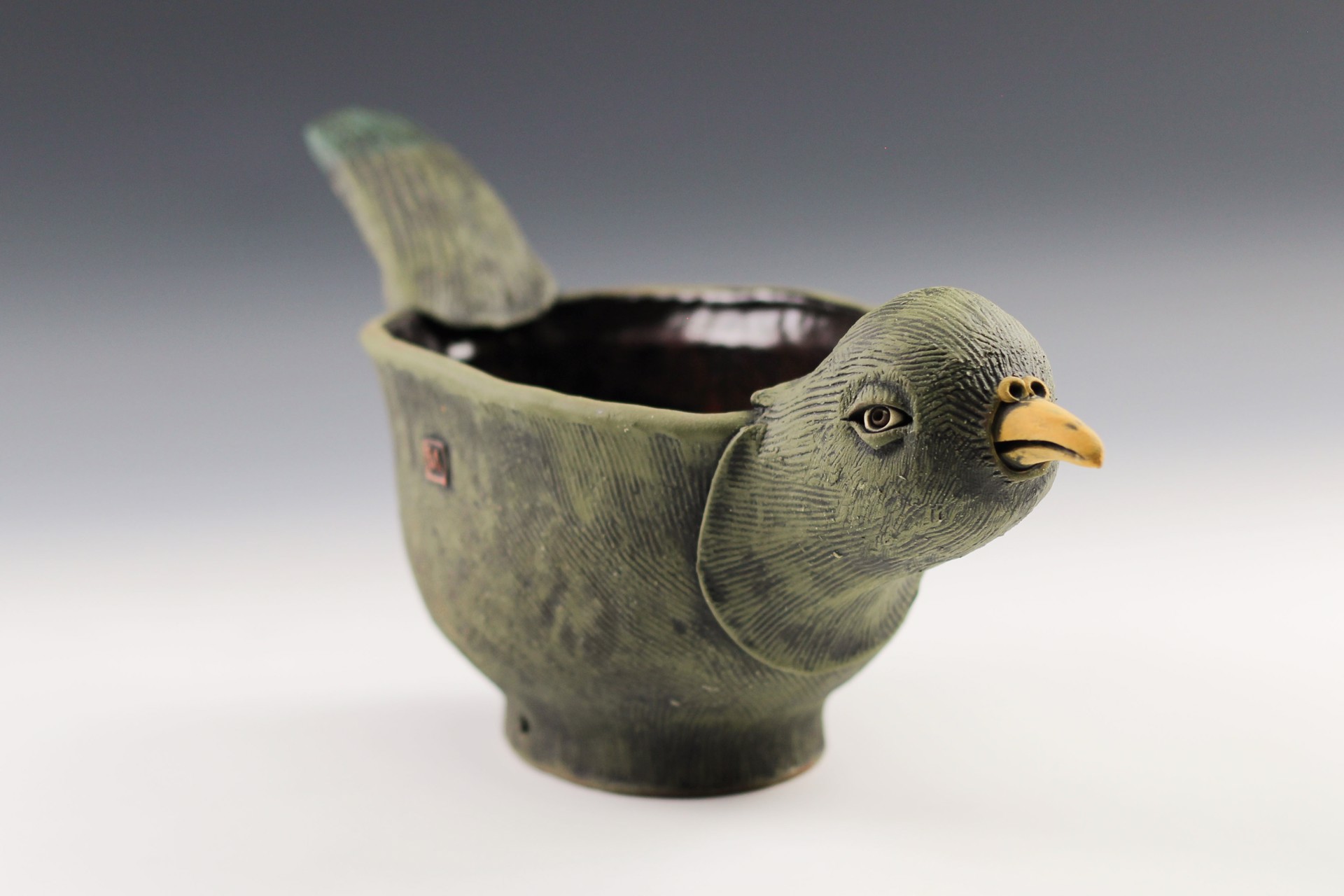 Green Bird Bowl by Ryan Myers