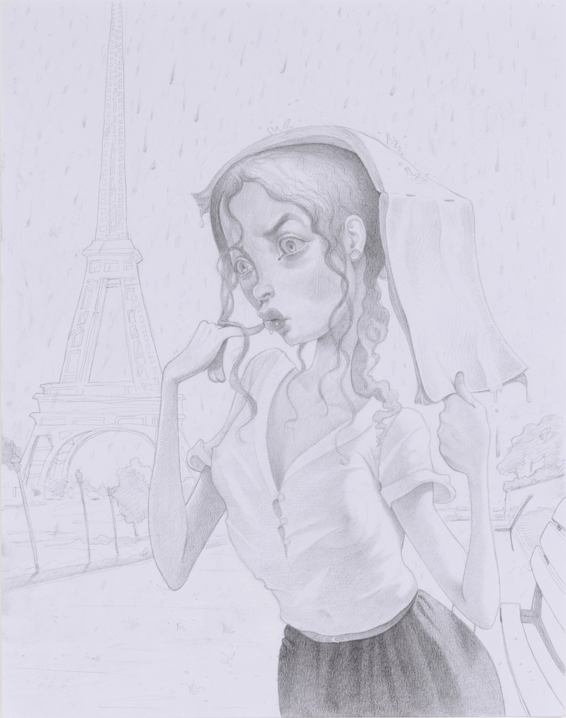 Wet in Paris Study by Travis Collinson
