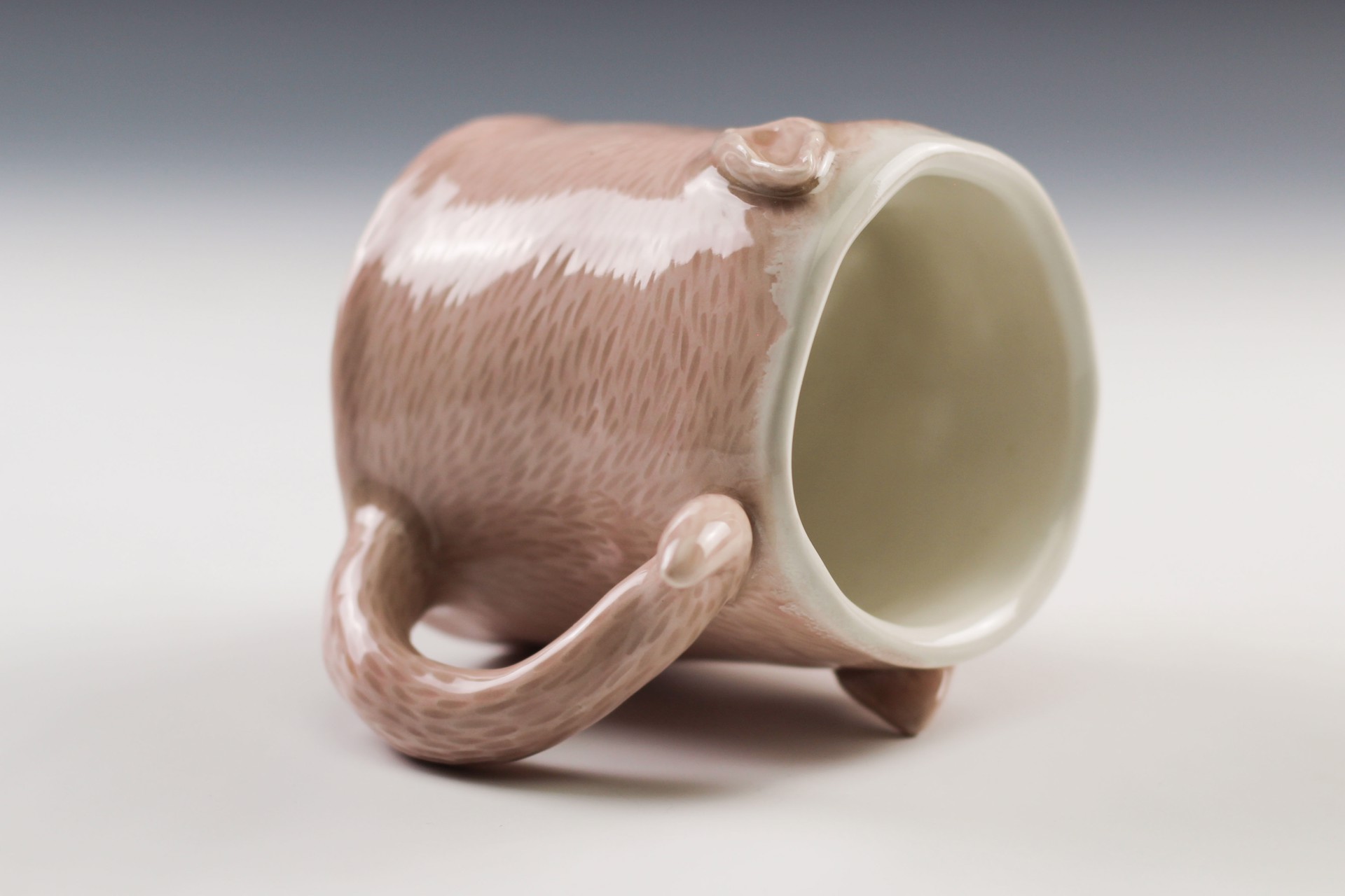 Pink Possum Mug by Debbie Kupinsky