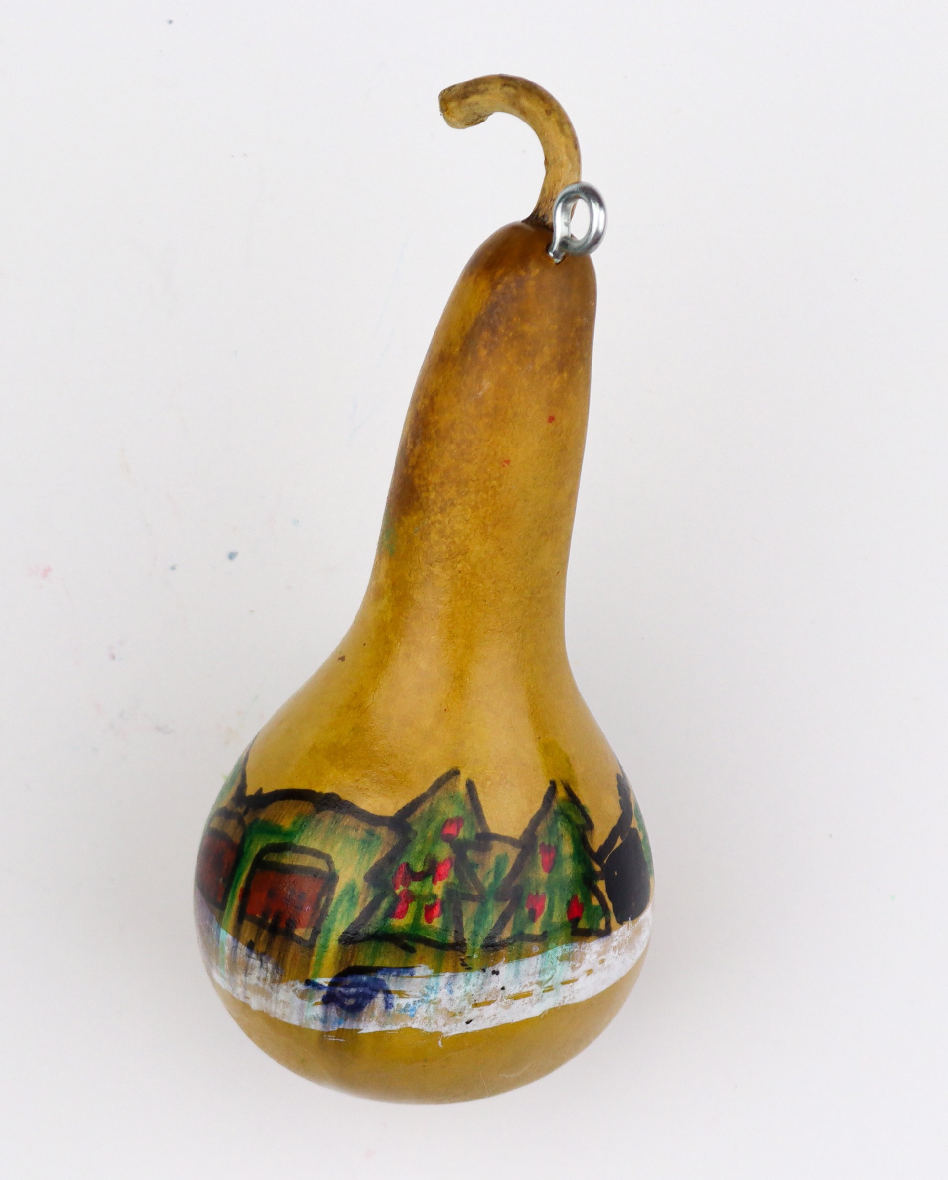 Winter Street (gourd ornament) by Charles Meissner