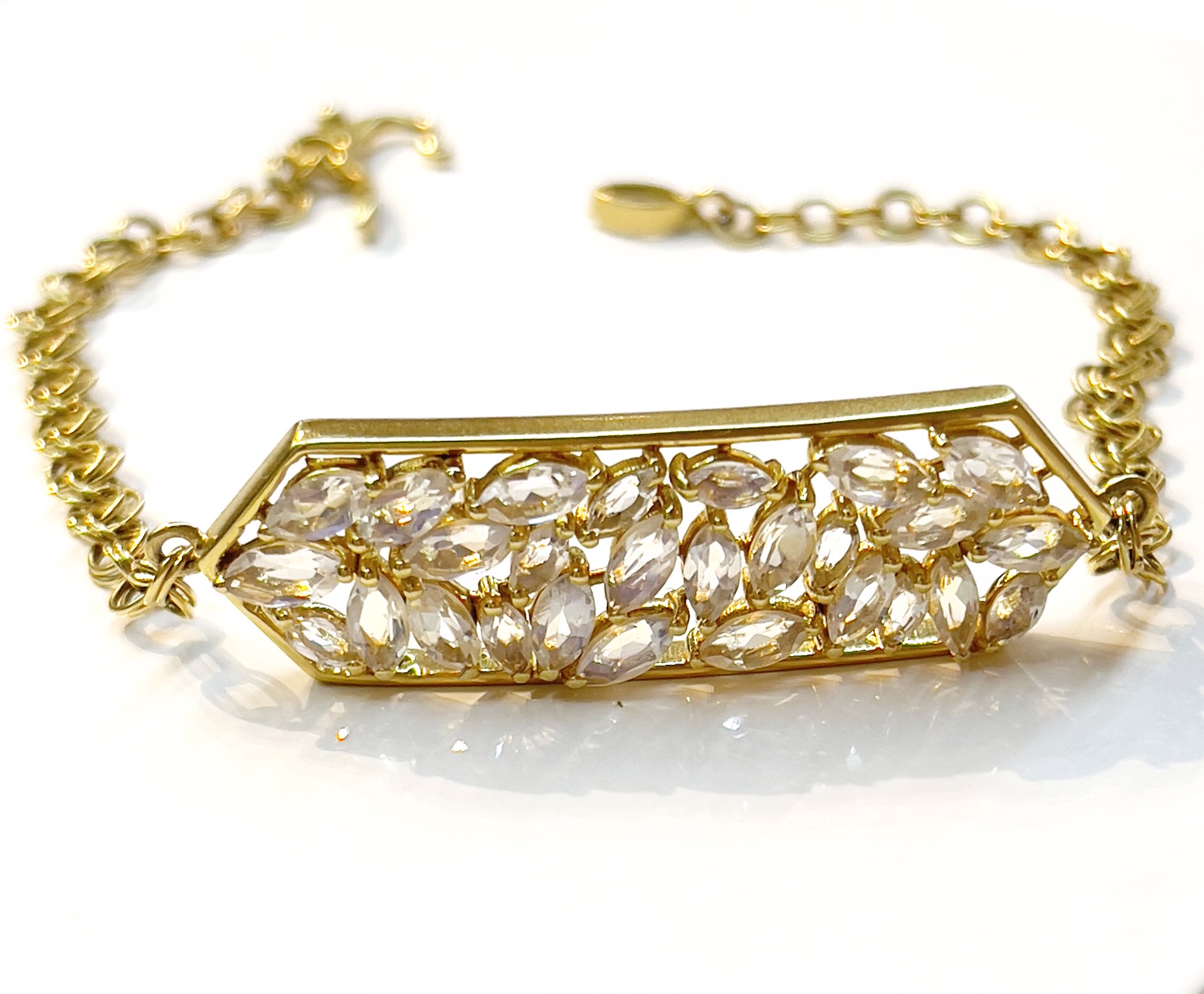 Rainbow Moonstone Bracelet by Lauren Harper