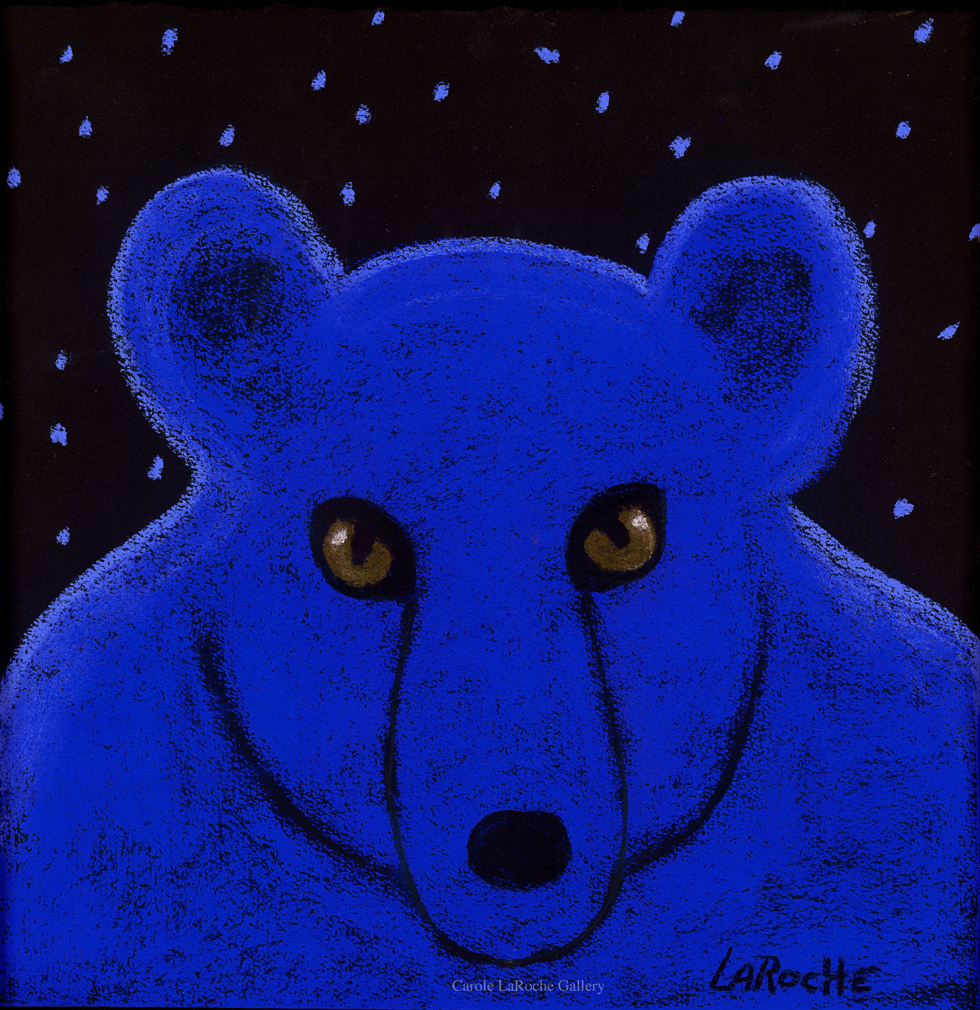 BABY BLUE - limited edition giclee on canvas 20"x20" or on paper w/frame size of 25"x25" by Carole LaRoche