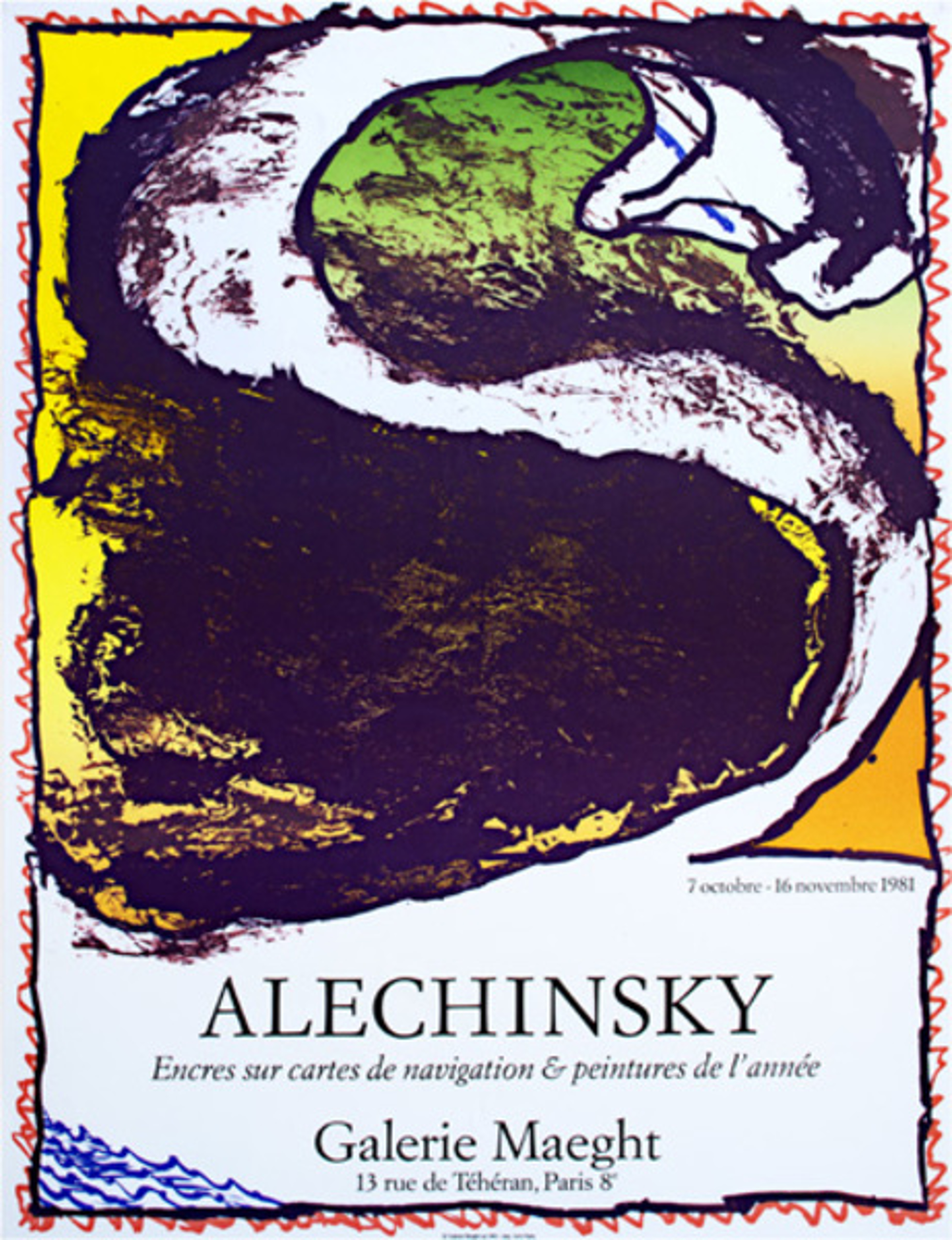 Encres sur cartes de navigation & peintures de l'annee by Pierre Alechinsky