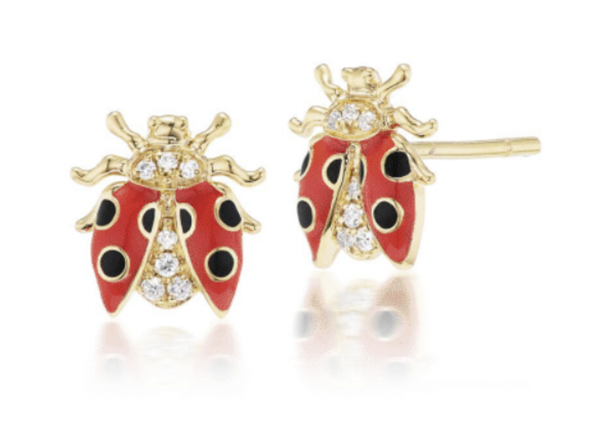 Ladybug Stud Earrings by Ana Katarina