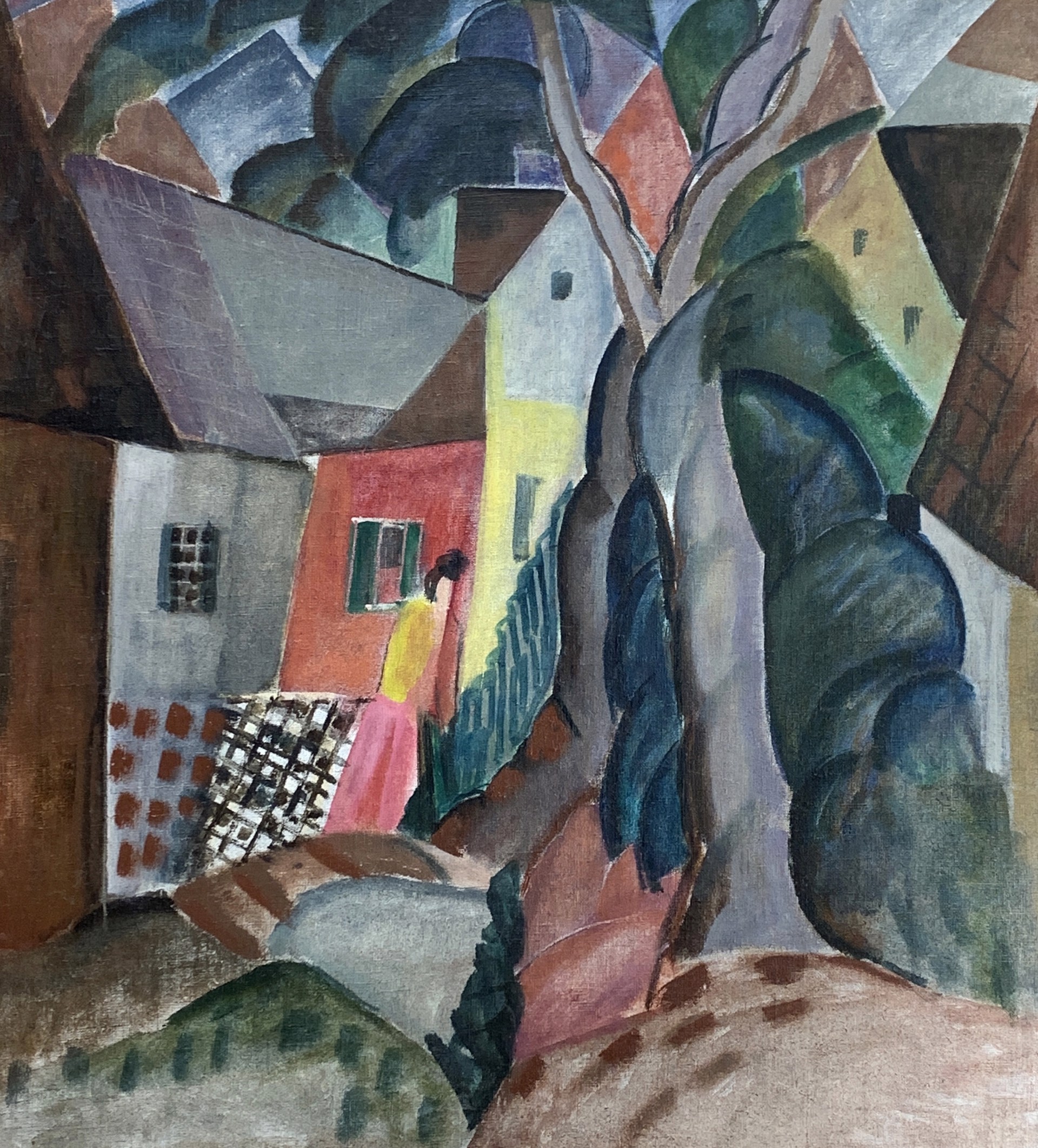 Houses with Figure and Laundry by Agnes Weinrich