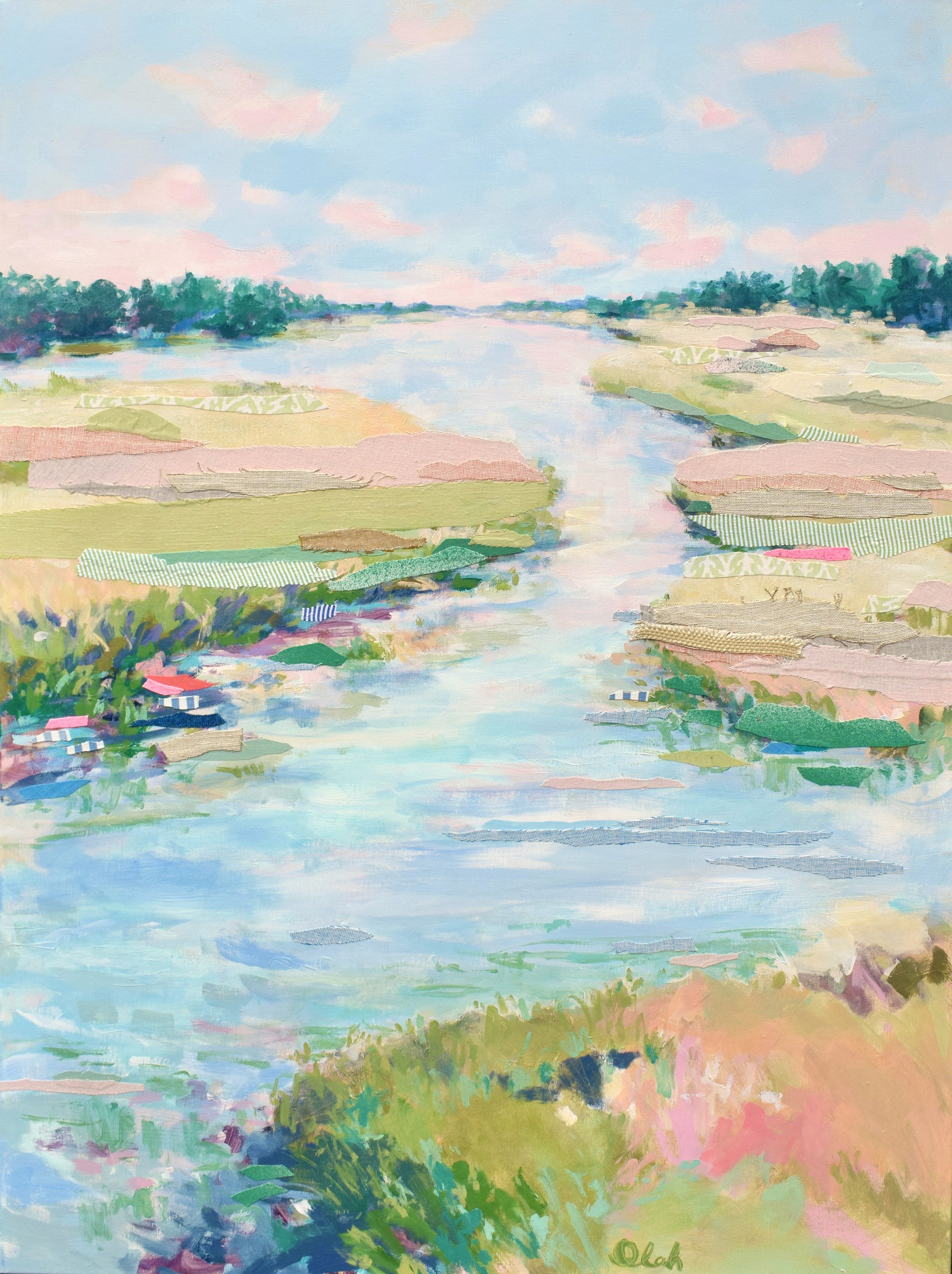 River Quilt 5 by Karin Olah