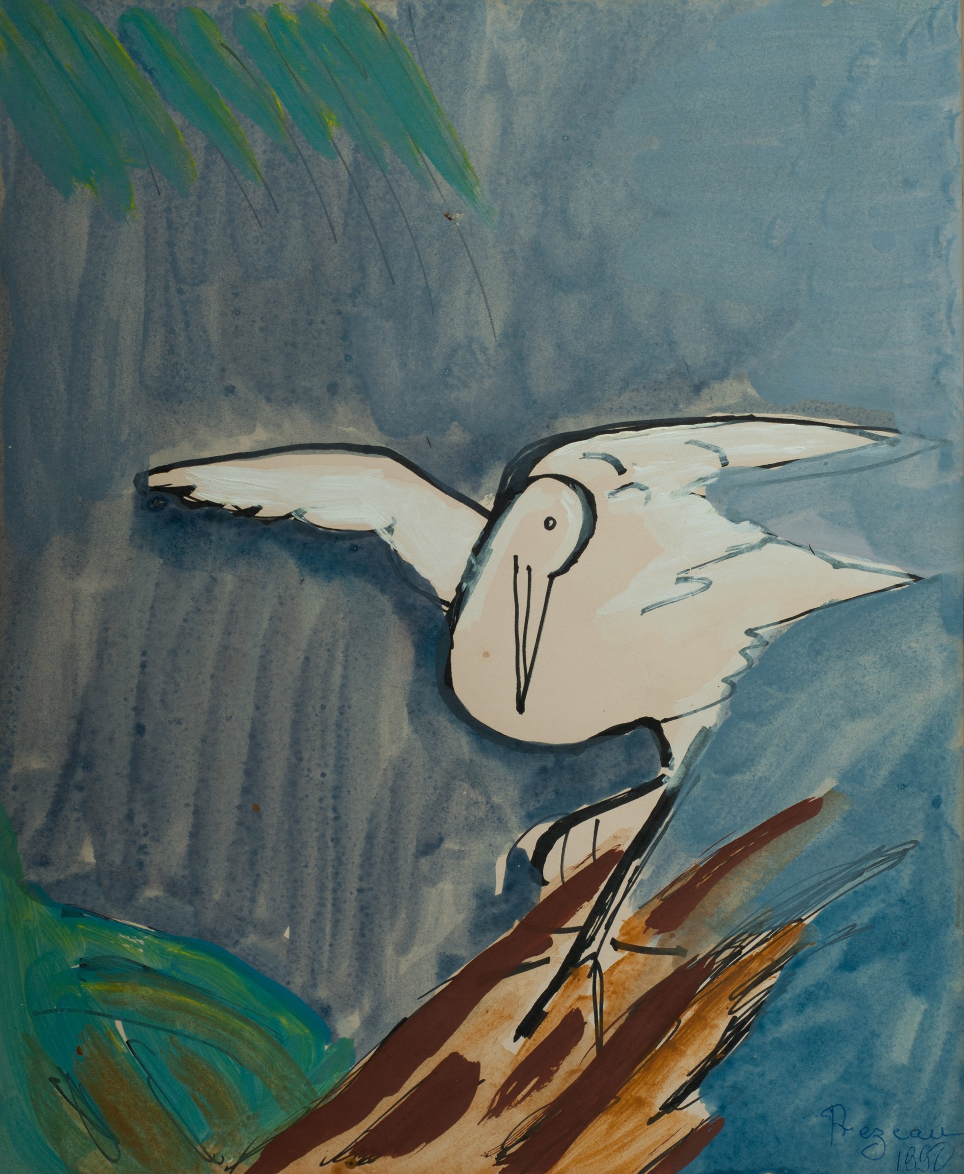 Bird #150GSN by Micheline Prezeau (Haitian,b.1943)