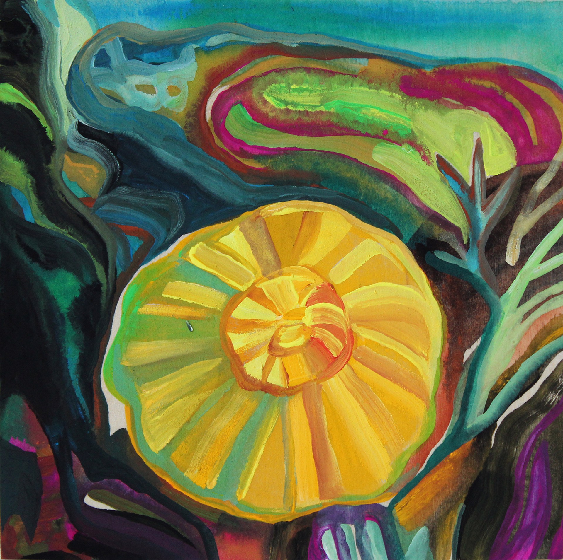 Study #3/Memories for a Landscape that Never Was/Orange Pinwheel Marasmius by Lisa Tubach