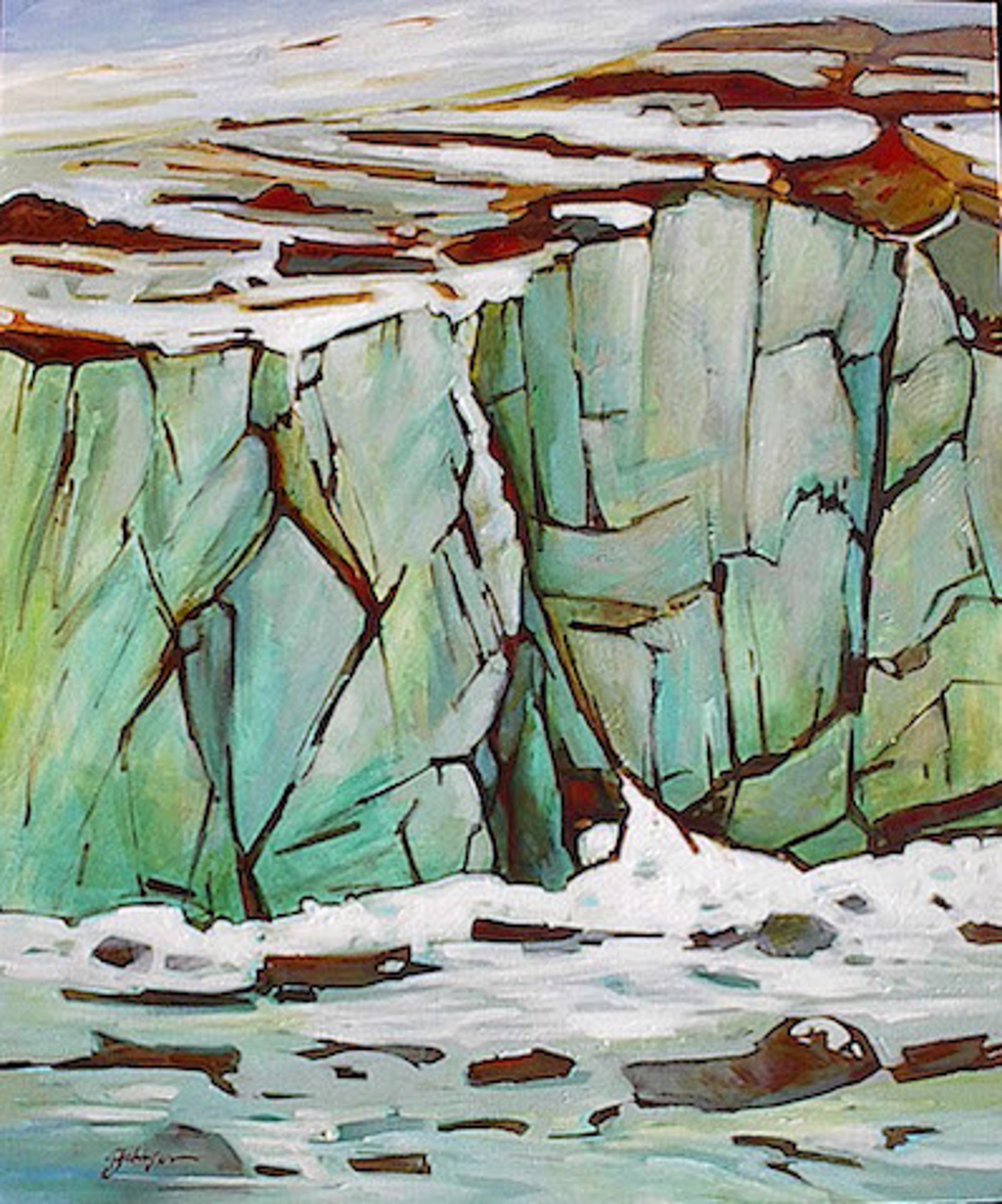 Angel Glacier at Cavell Pond - Commission by Gail Johnson