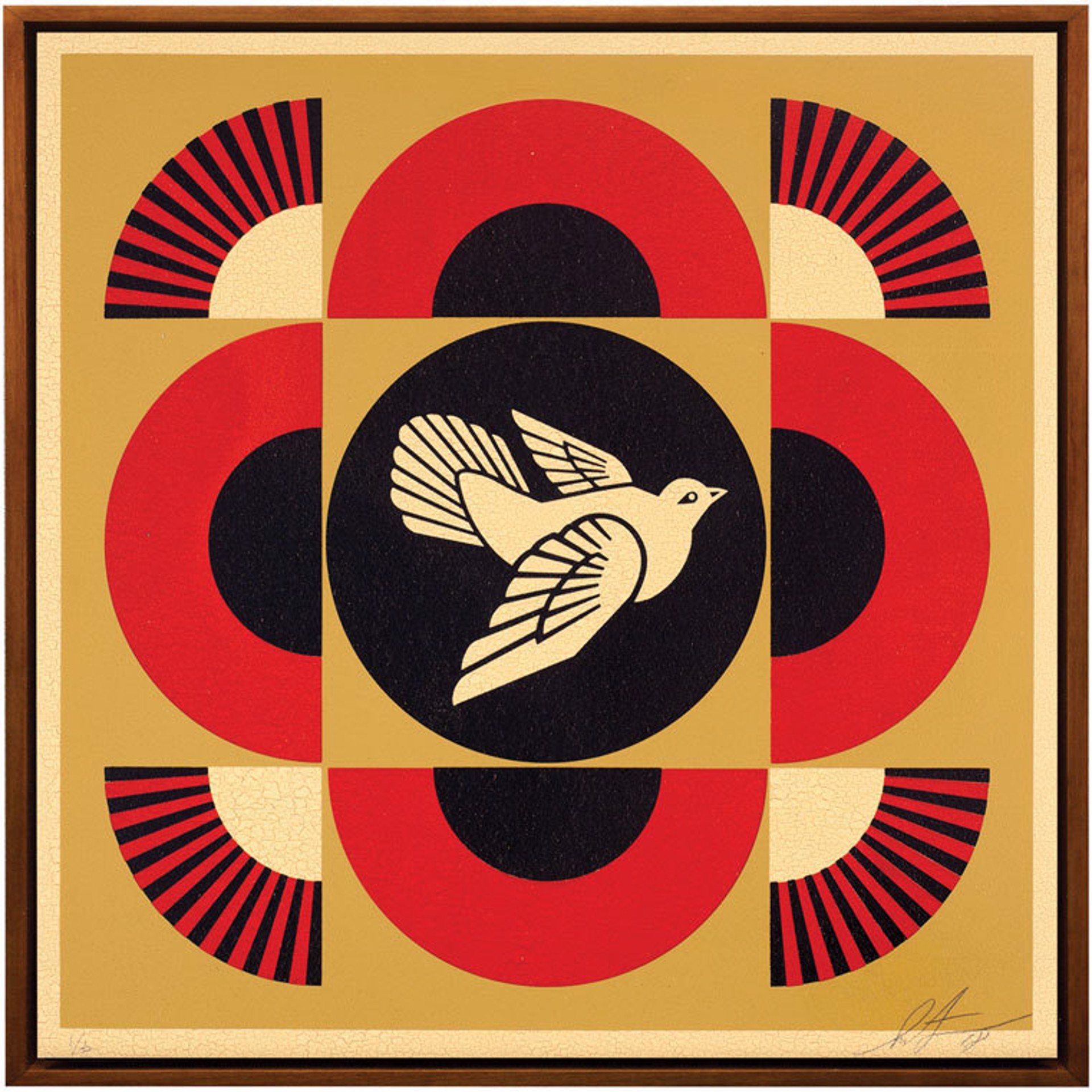Dove Geometric (Red) by Shepard Fairey
