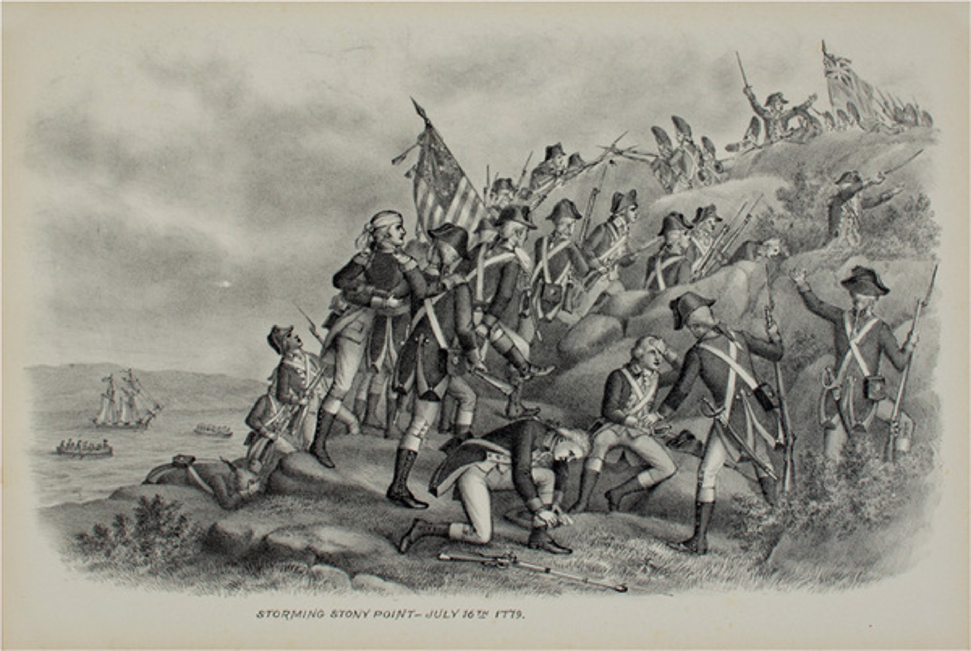 Storming Stony Point, July 16, 1779 by Kurz & Allison