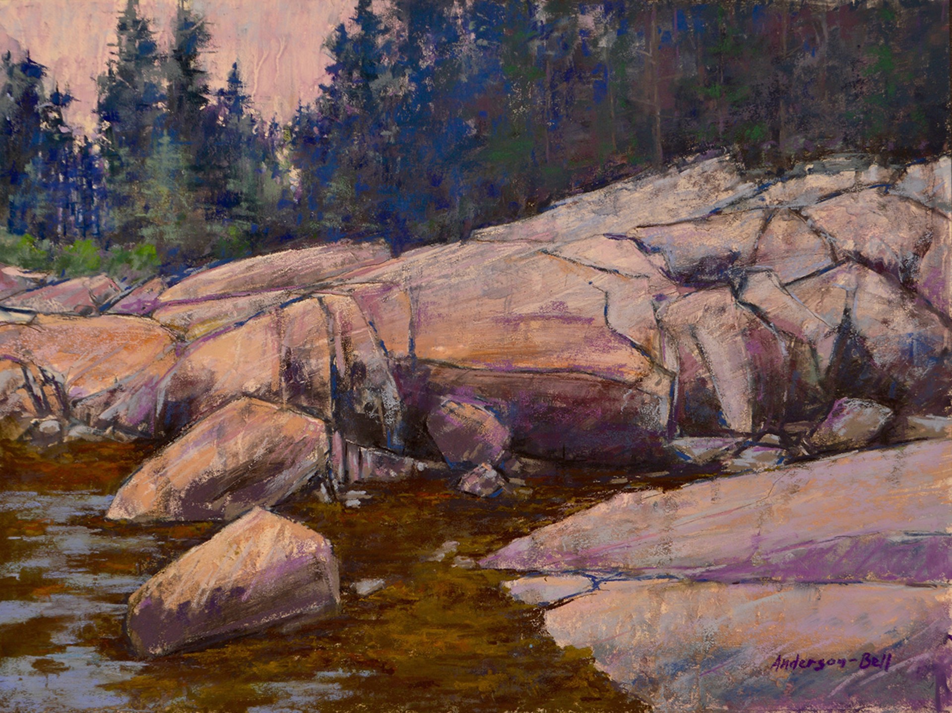 Granite at the Shoreline by Andrew Anderson-Bell