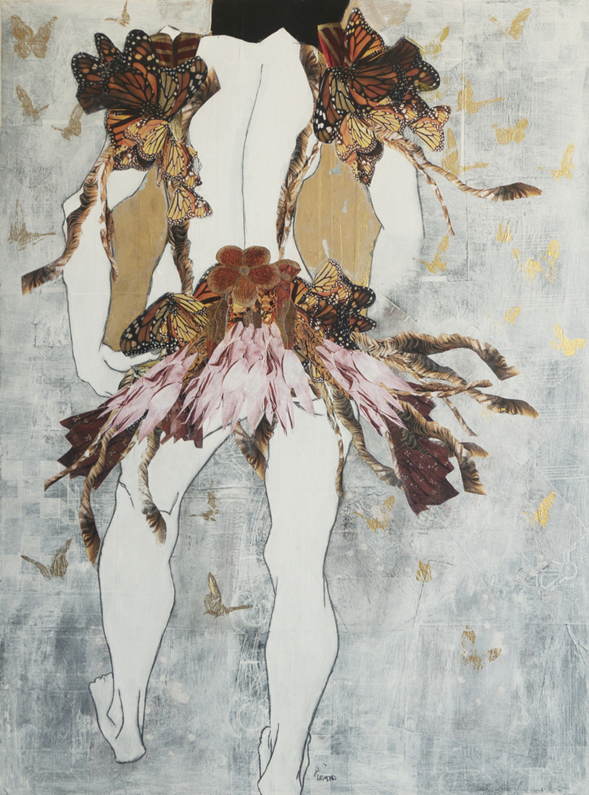 Figure with Butterflies by Demond Matsuo