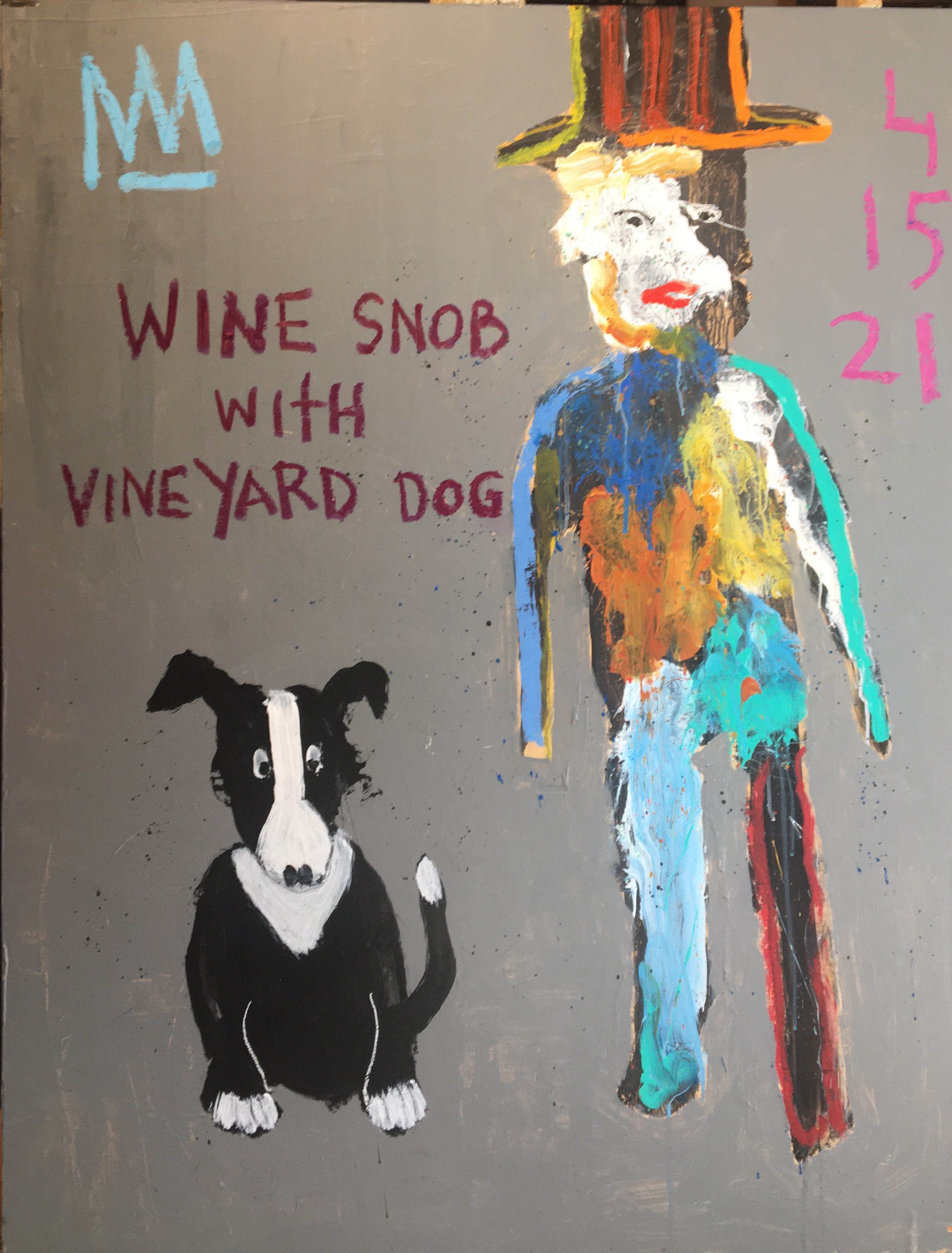 Wine Snob with Vineyard Dog by Michael Snodgrass