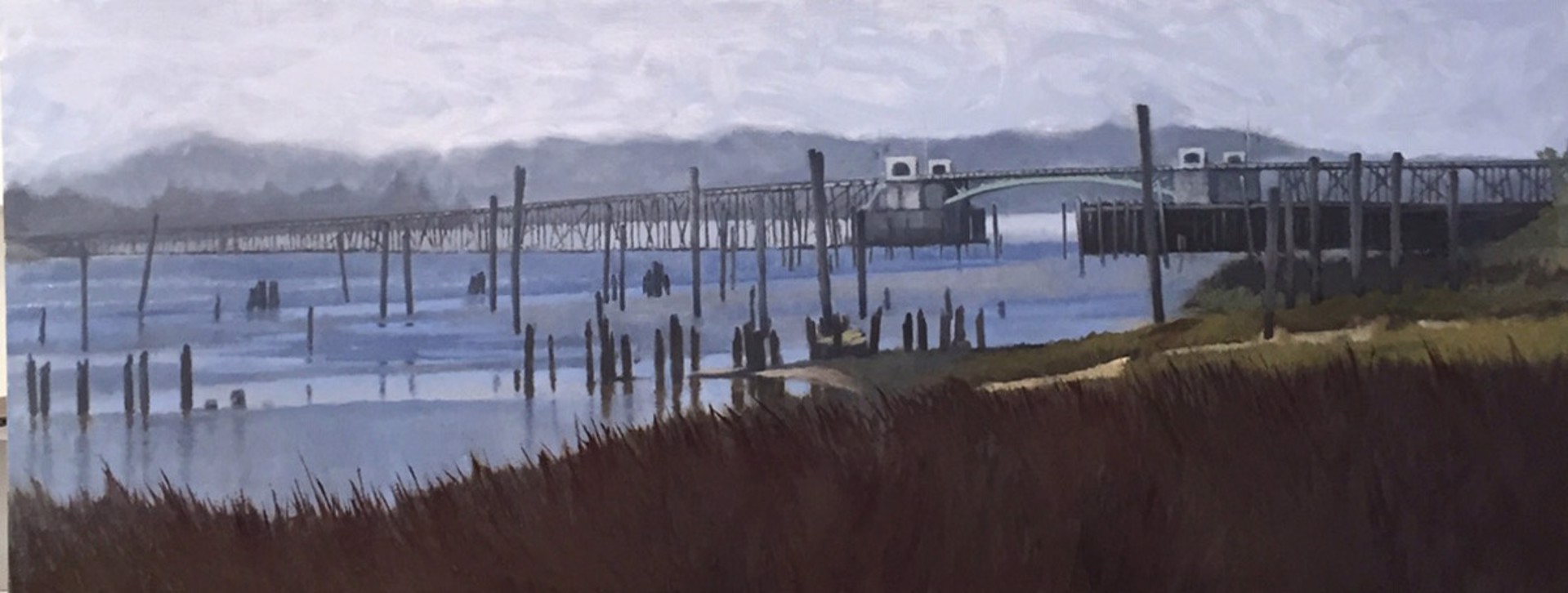 Old Youngs Bay Bridge, Low Tide by Robert Paulmenn