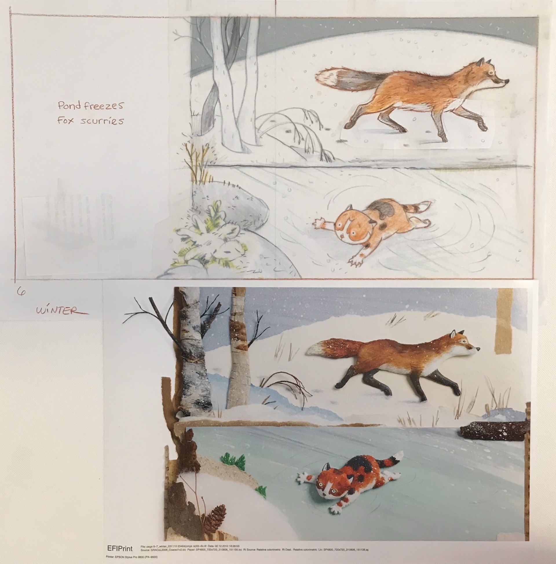 Fox Scurries by Eugenie Fernandes