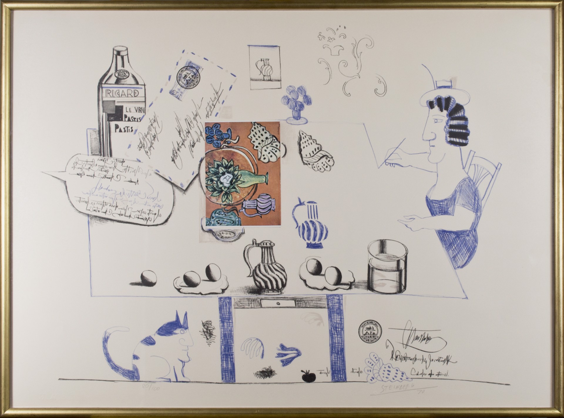 Matisse Postcard Ed: 80/100 - Six Drawings Tables by Saul Steinberg