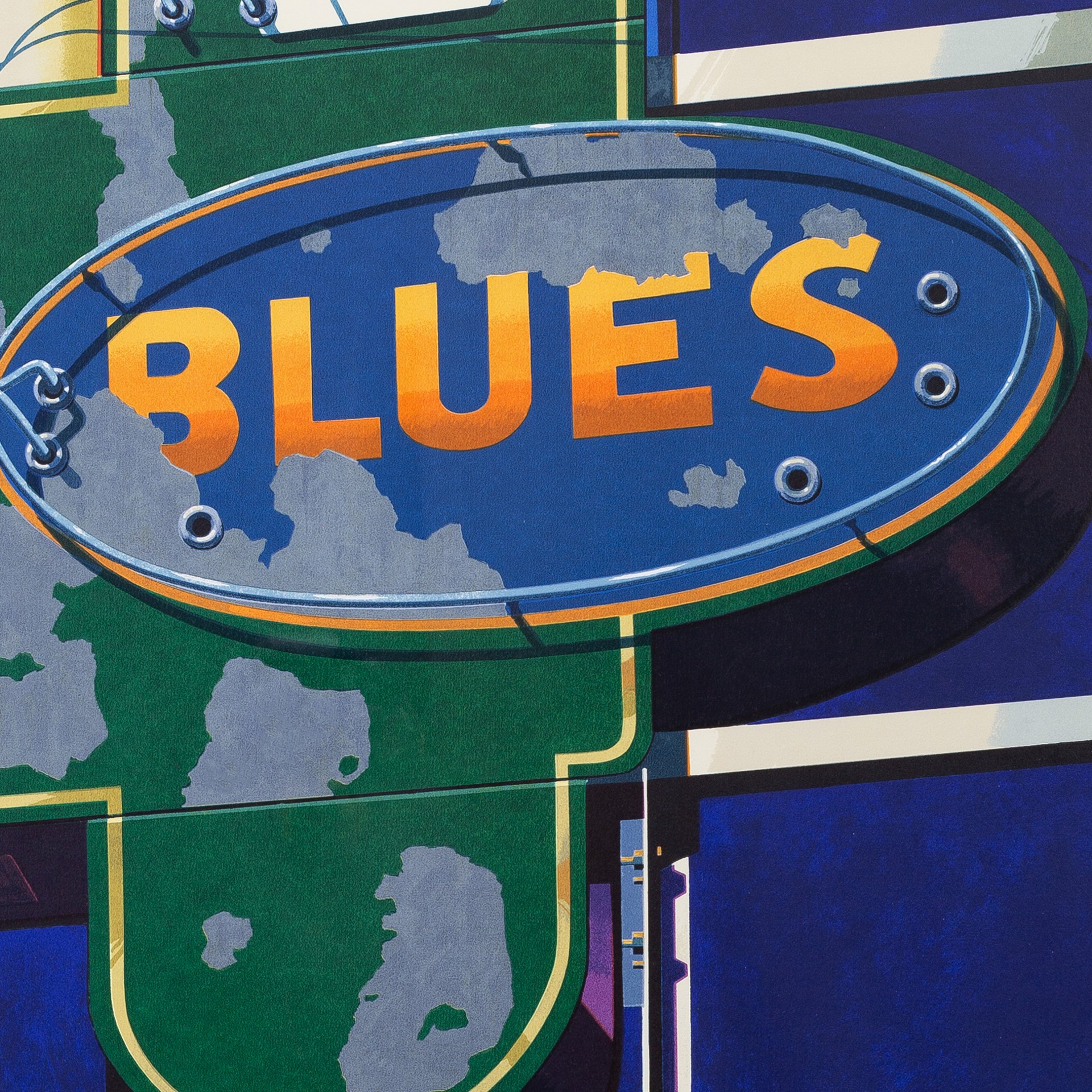Blues (from American Signs portfolio) by Robert Cottingham