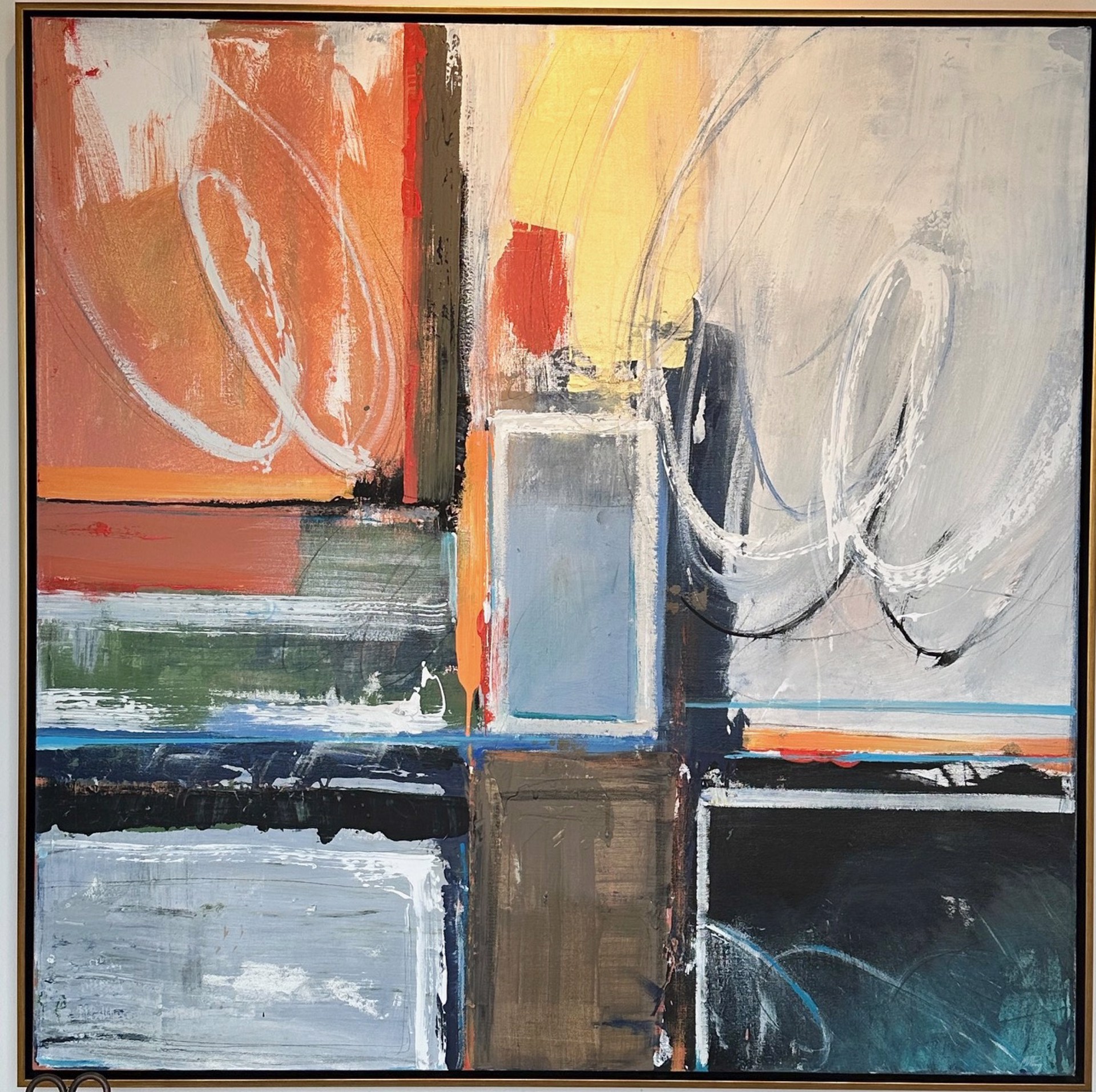 Abstract w/orange I by Mike Perry