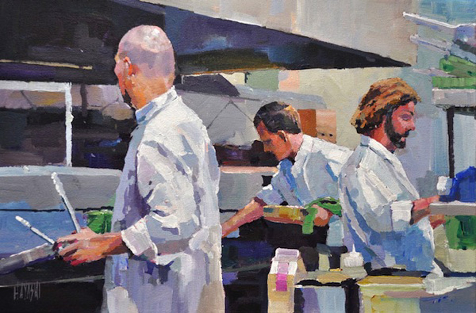 Kitchen Crew by Randy Hayashi