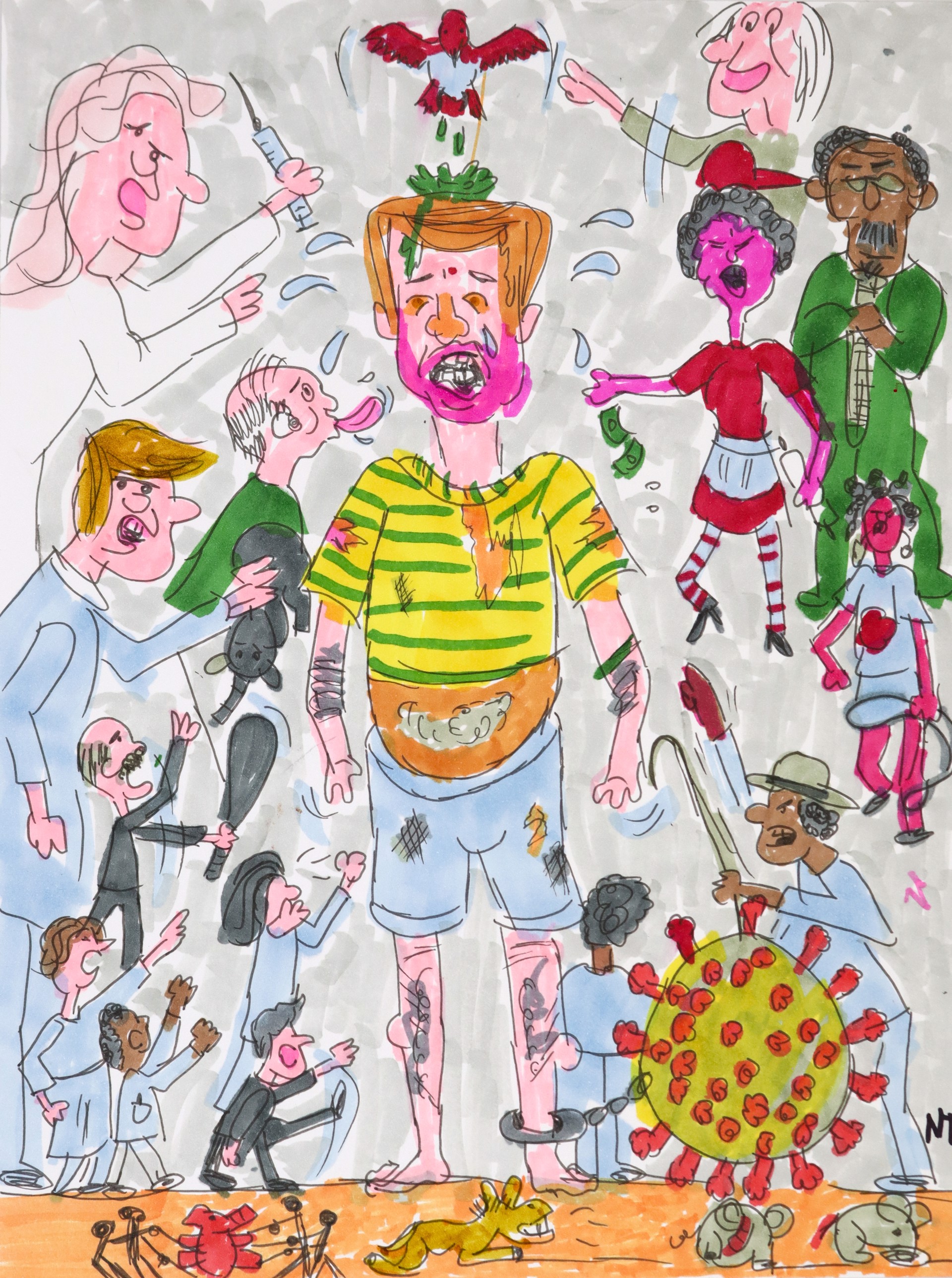 Trump COVID-19 Protesting of 2020 by Nonja Tiller