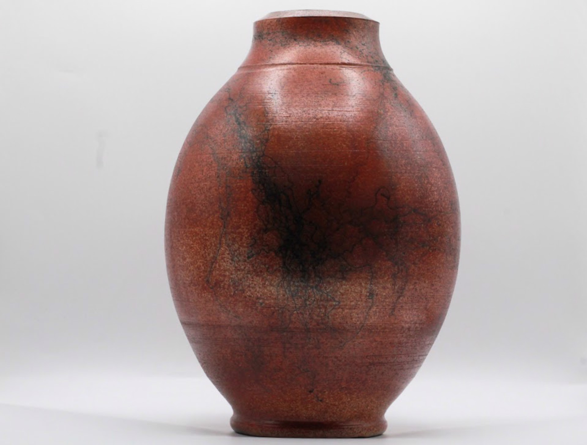 Extra Large Copper Raku Vase by Kevin Silkwood