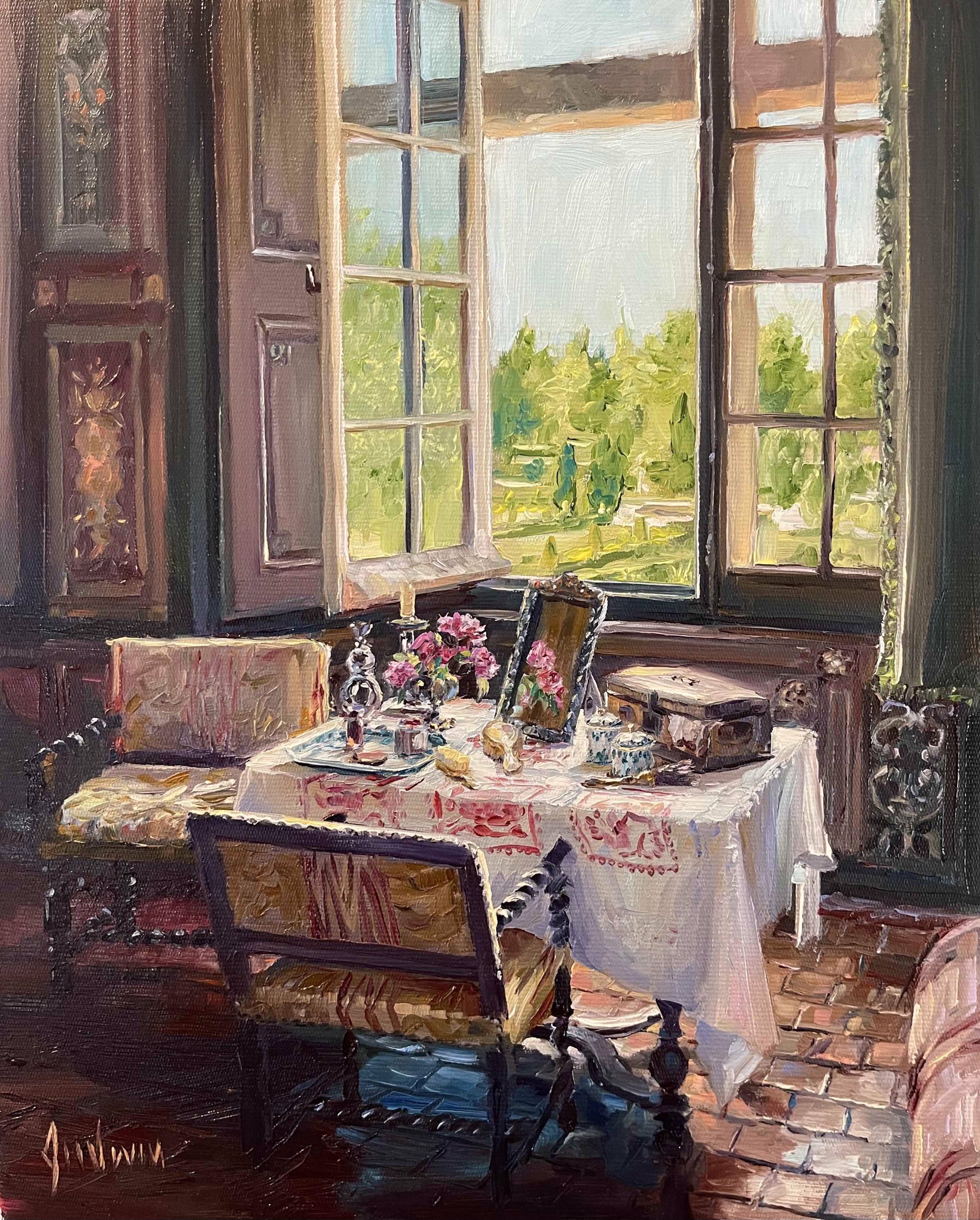 The Bedroom Window, Chateau de Cormatin by Lindsay Goodwin