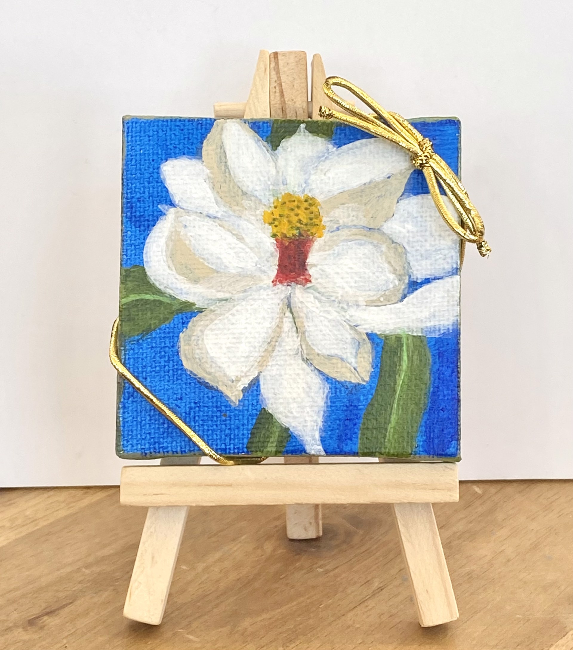 Blue Magnolia Mini Painting #2 by Elke Briuer
