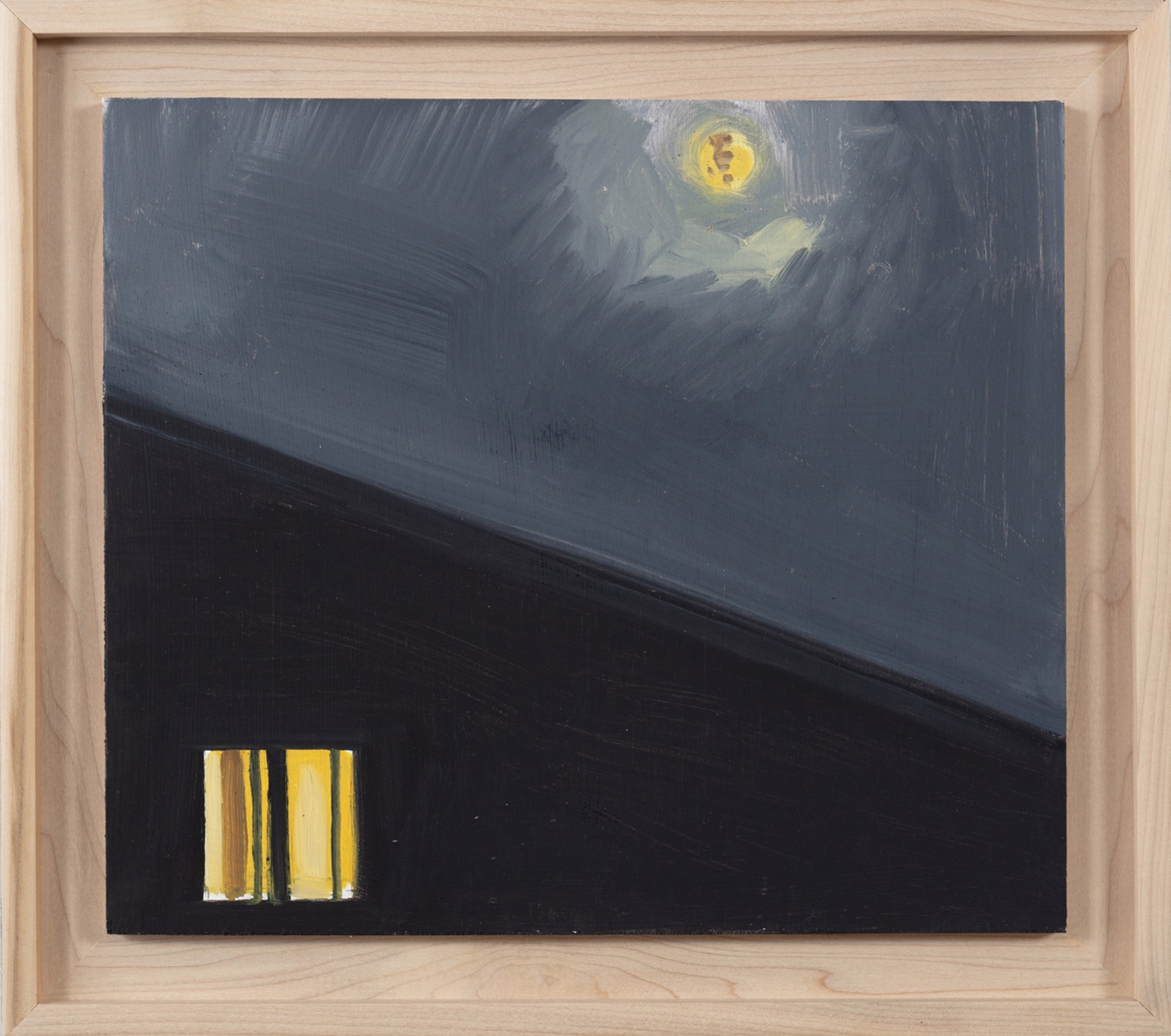 House at Night with Moon by Alexander Rohrig