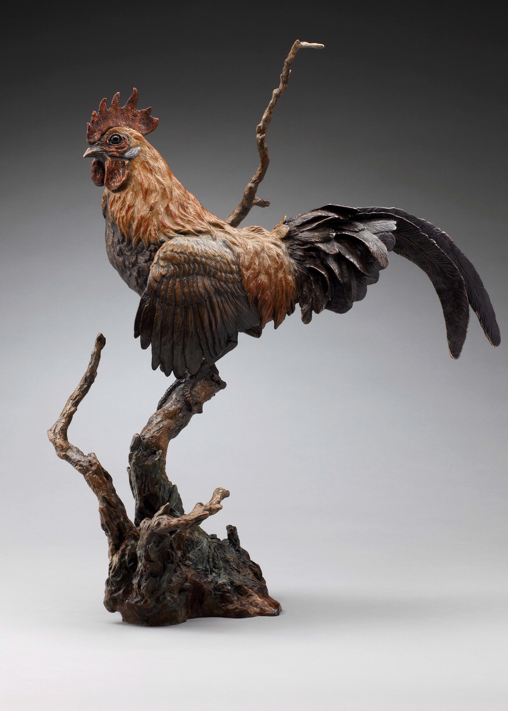 Wild Thing (Jungle Fowl Hybrid Rooster) (Edition of 19) by Diane Mason