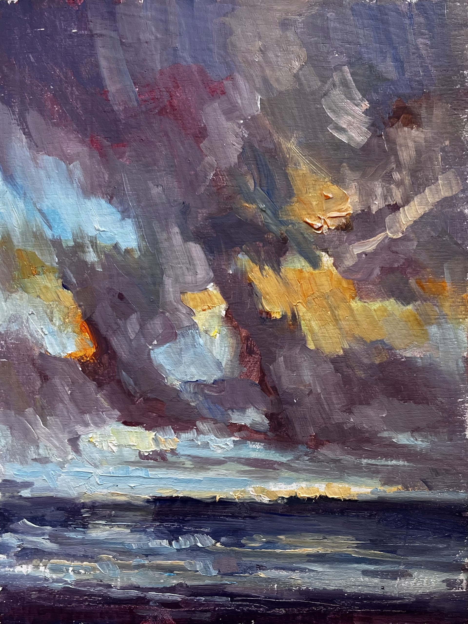 "Big Skies on the Water" Original oil painting By Karen Hewitt Hagan
