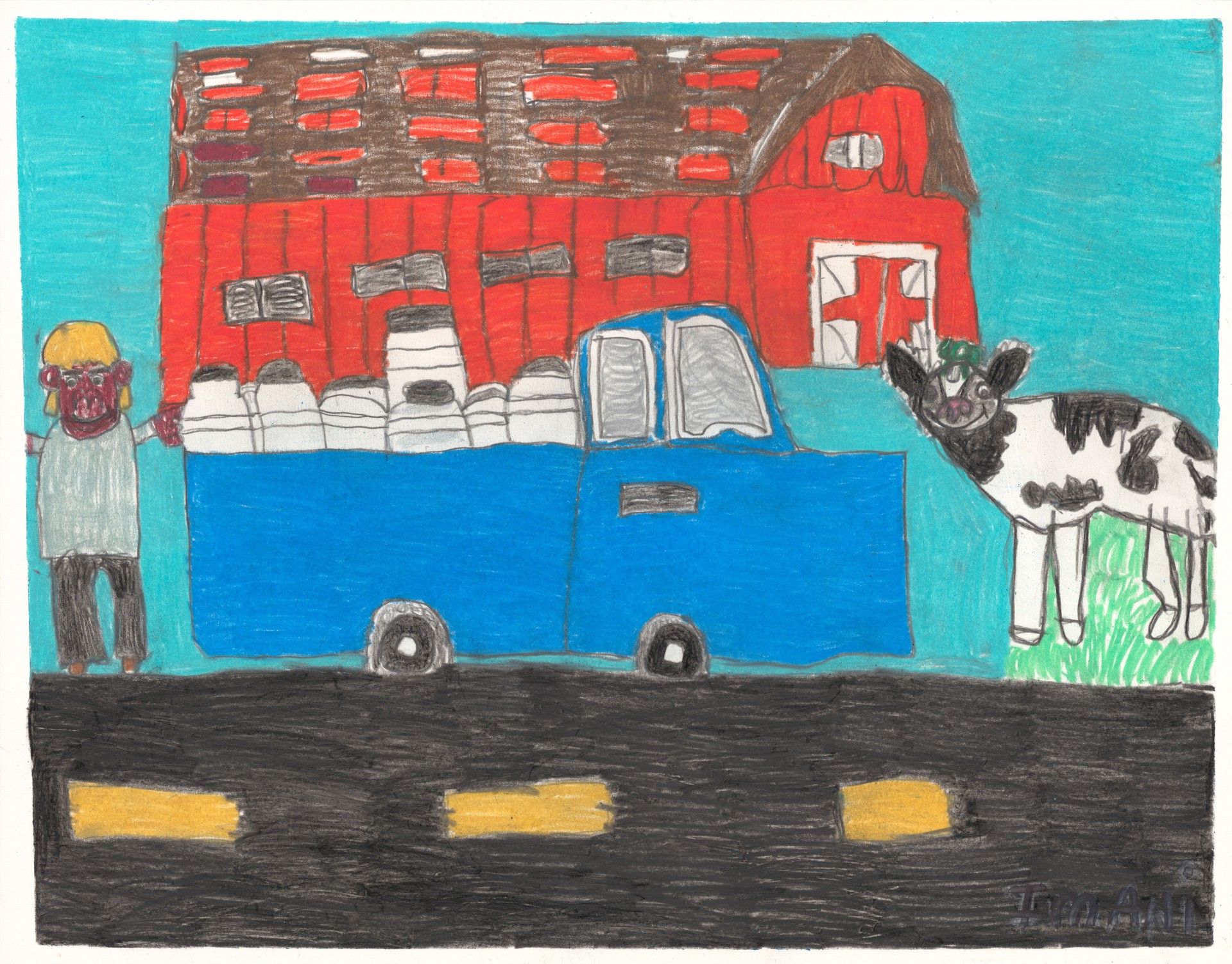 Blue Milk Truck by Imani Turner