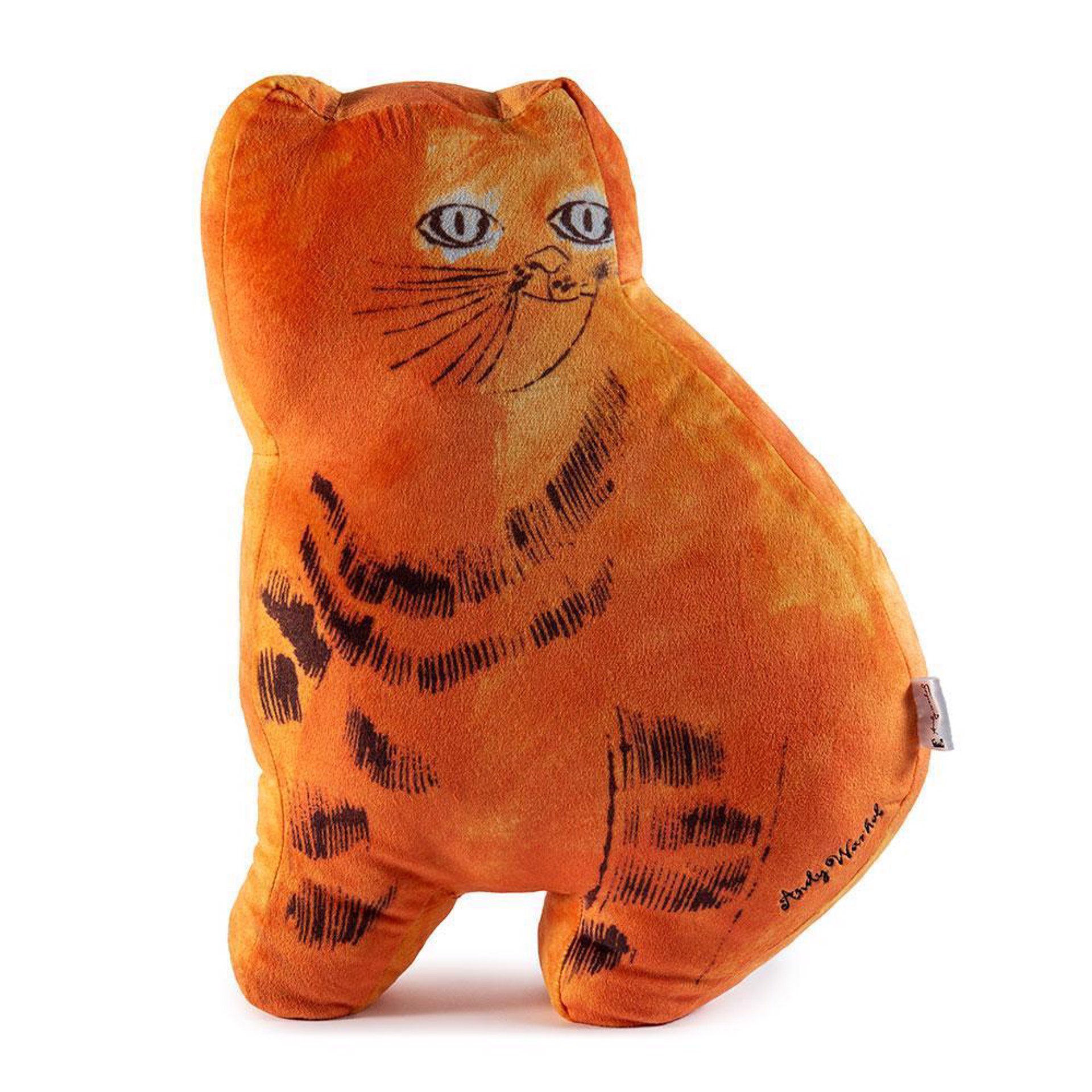ANDY WARHOL ORANGE SAM THE CAT PLUSH PILLOW by Andy Warhol