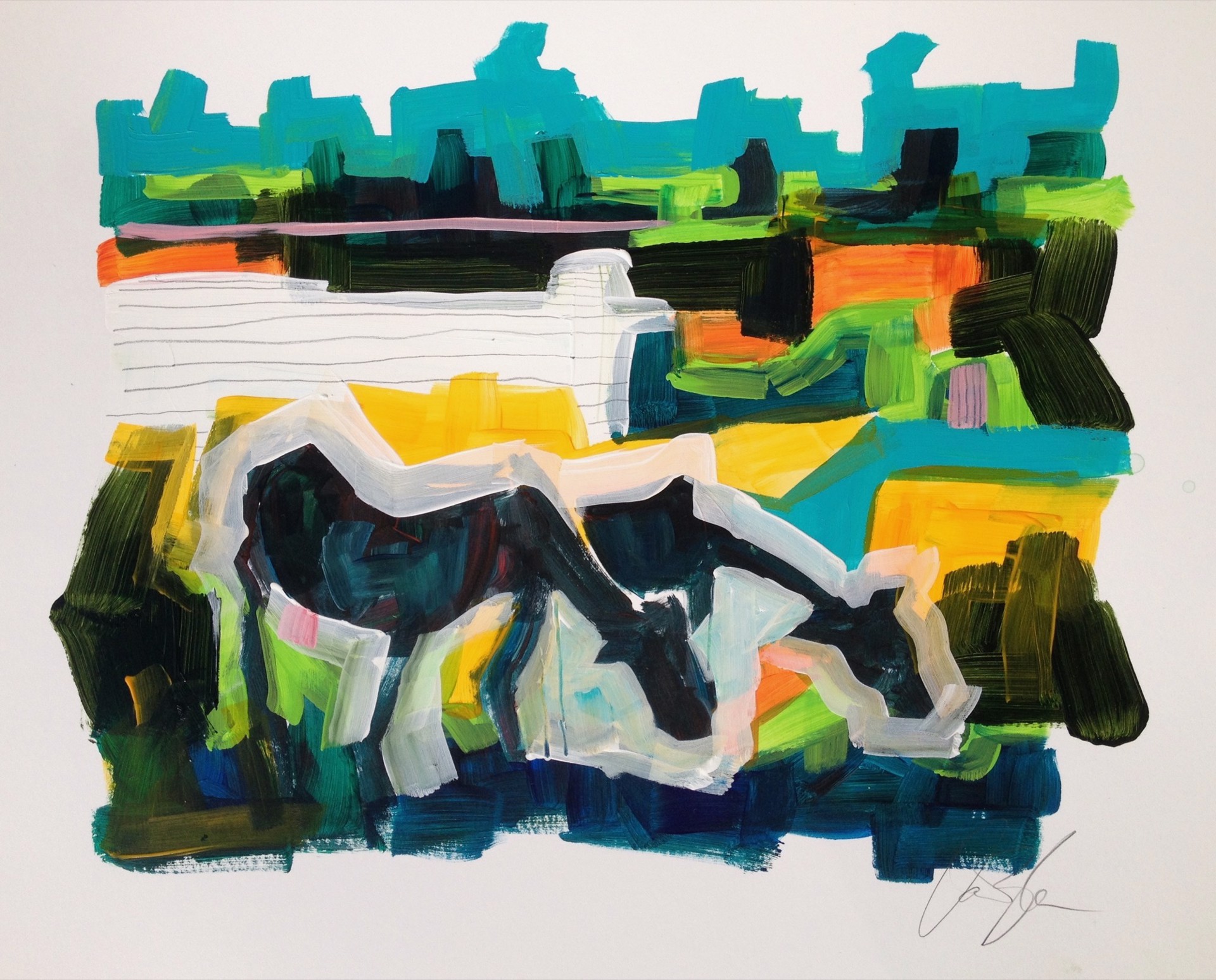 Vaches Bleues 1 by Rachael Van Dyke