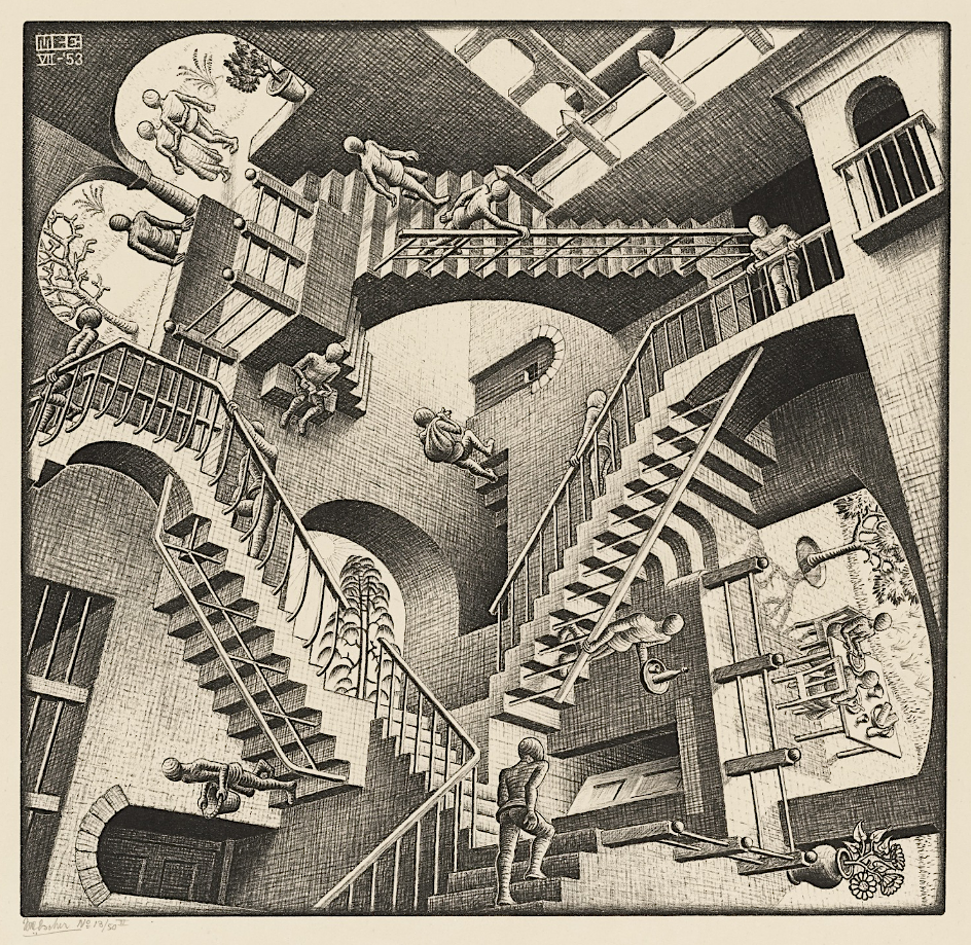 Relativity by M.C. Escher