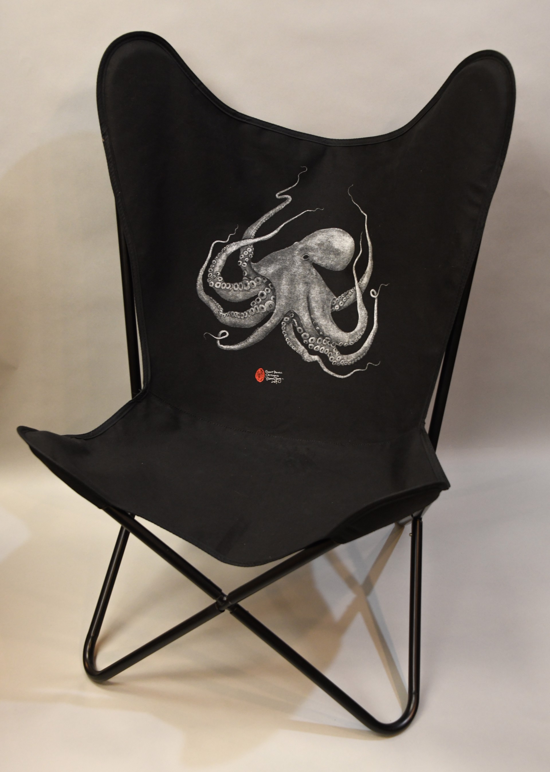 Upwelling: Black Canvas Butterfly Chair by Duncan Berry