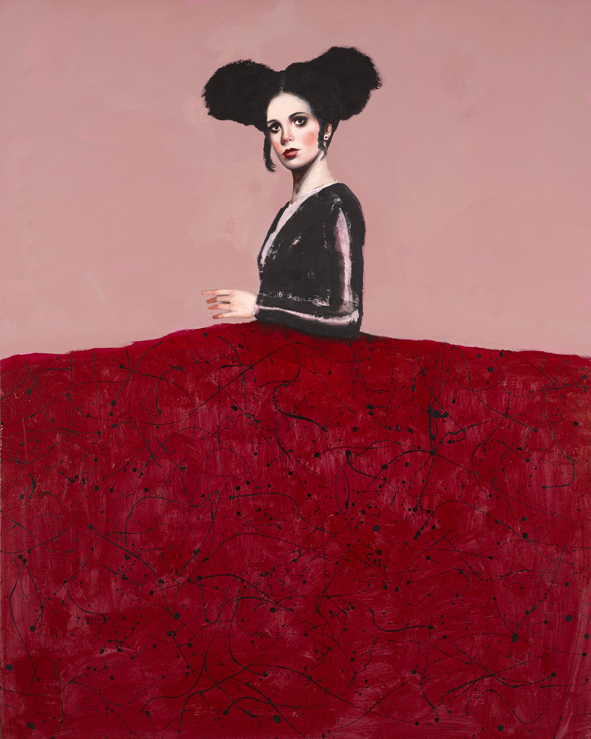 Menina Negra y Roja by Alfredo Palmero