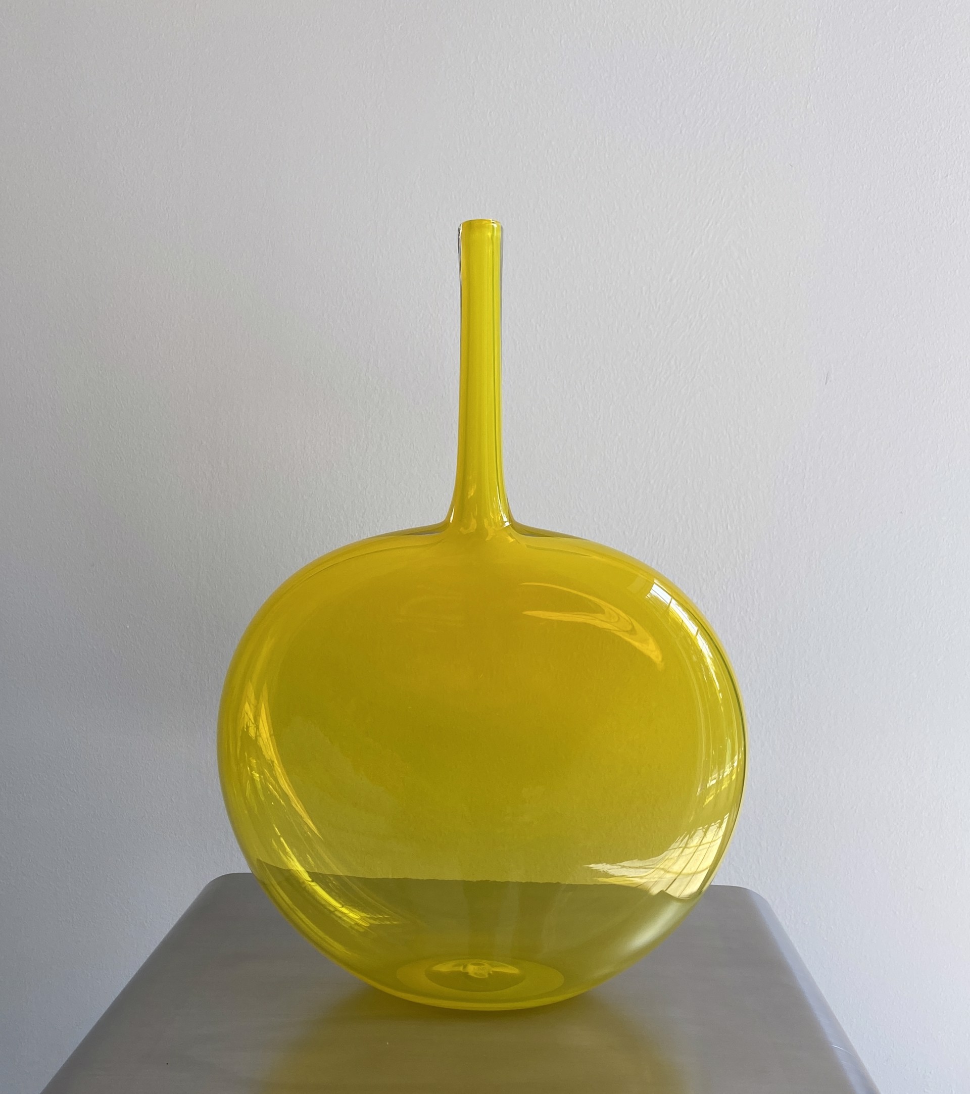 Yellow Large Lecca Lecca Flat Bottle by John Geci