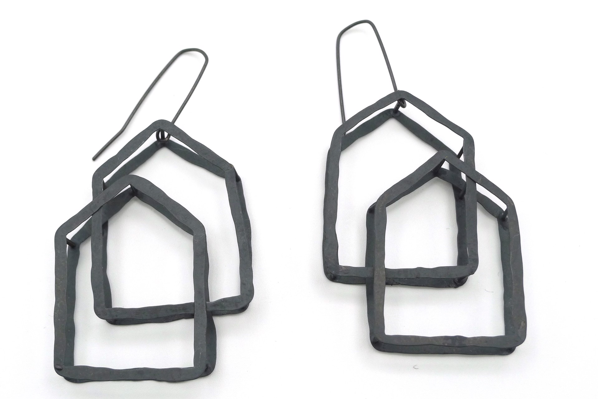 Gable House Double Grid Earrings by Juan Fried